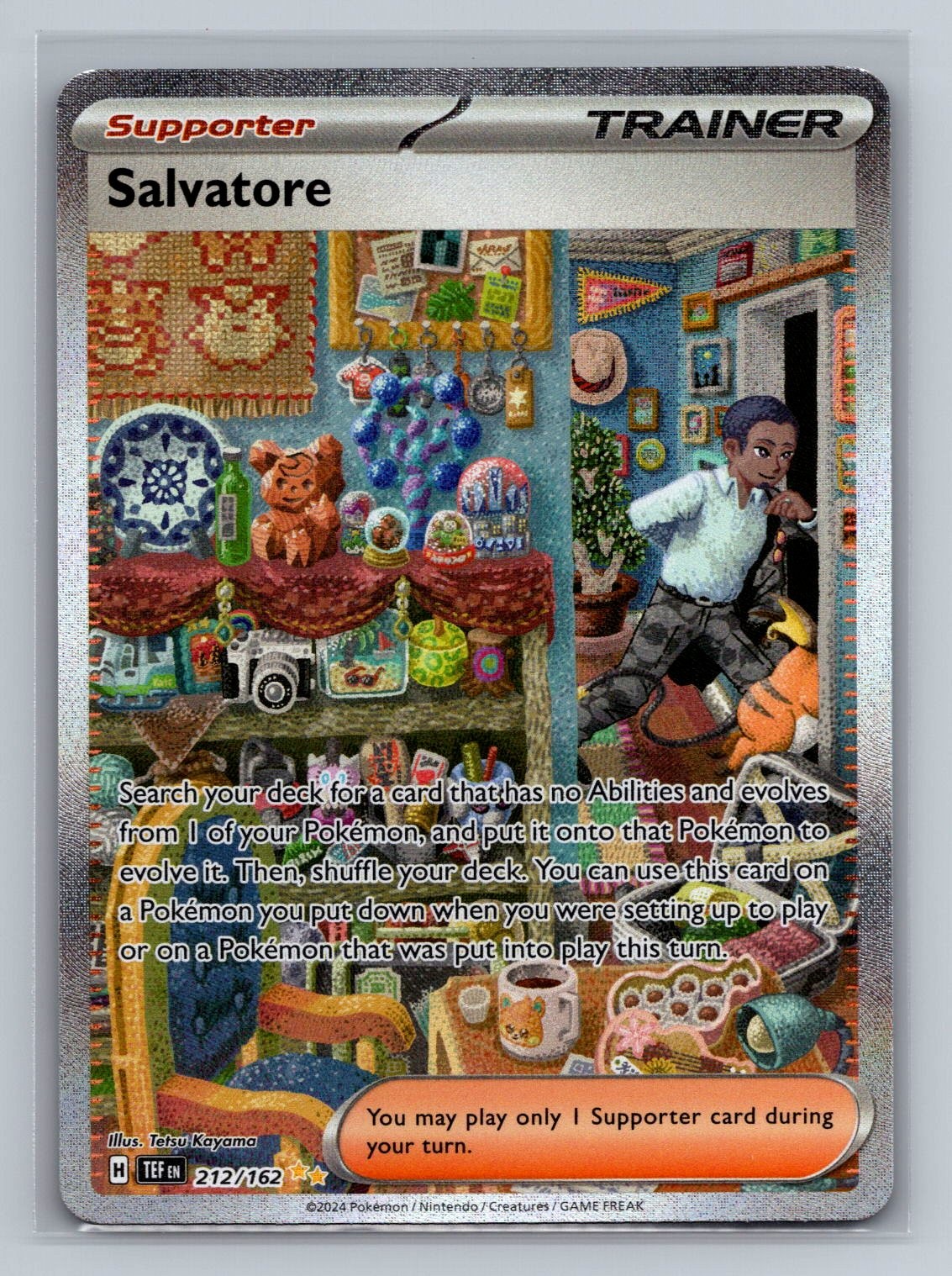 Salvatore 212/162 Pokémon TCG Special Illustration Rare SV05: Temporal Forces NM