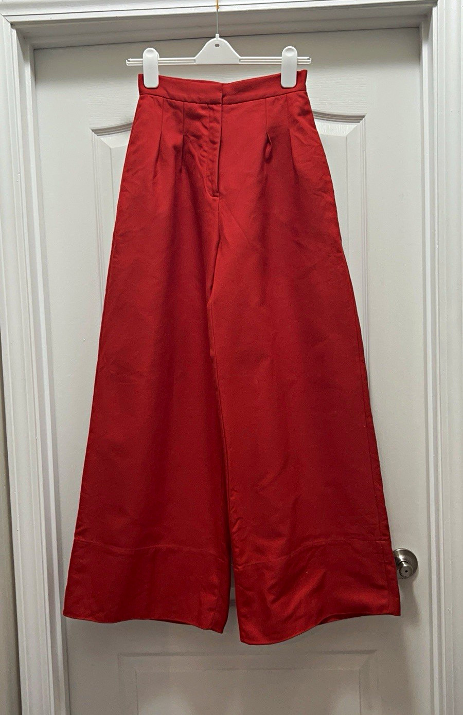 Habitual Women’s Red Solid Wide-Leg Pants Size 2