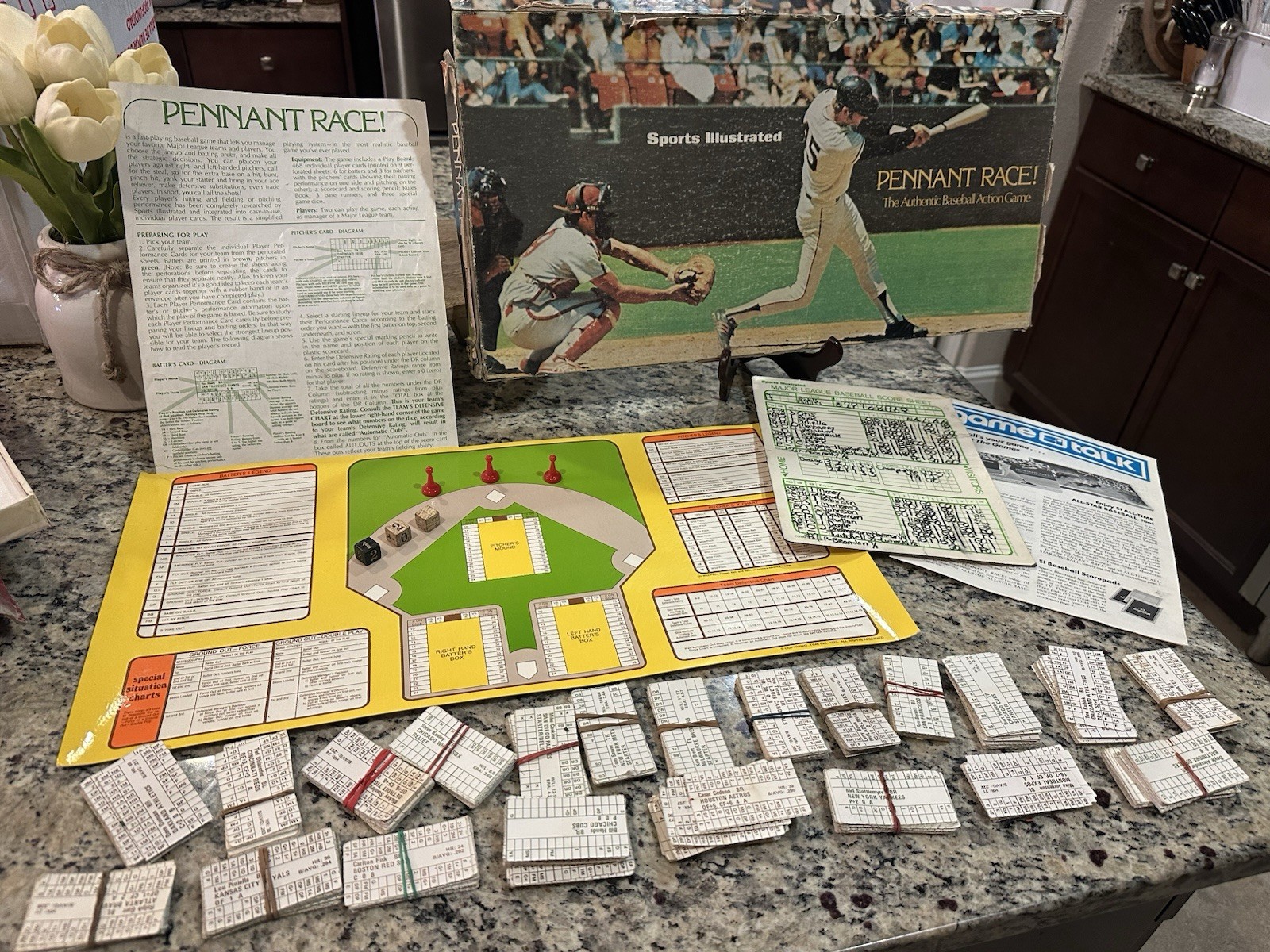 Sports Illustrated Game Pennant Race The Authentic Baseball Action Game 1970s