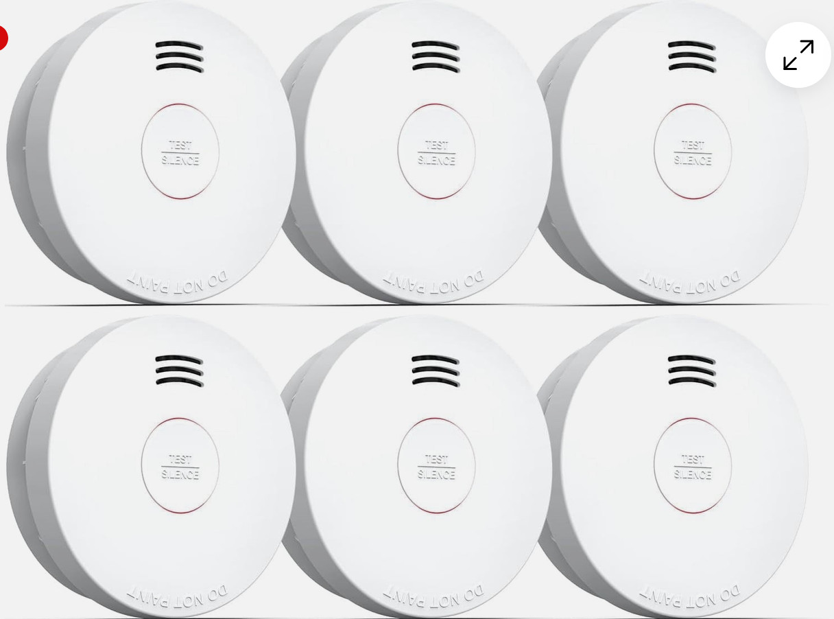 6 PC SITERWELL GS525A-MG Compact 10 Year Battery Powered Smoke Detector 3 pack=6 6 PC SITERWELL GS525A-MG Compact 10 Year Battery Powered Smoke Detector 3 pack=6