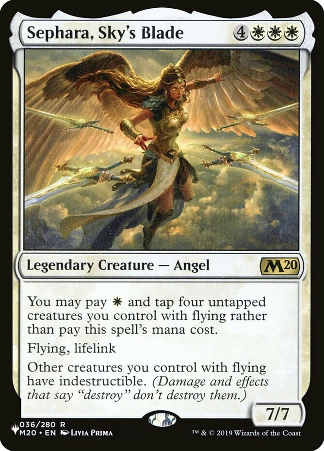 Light Play x 1 Sephara, Sky\'s Blade (PAGL) - Foil - The List Mystery Booster / T