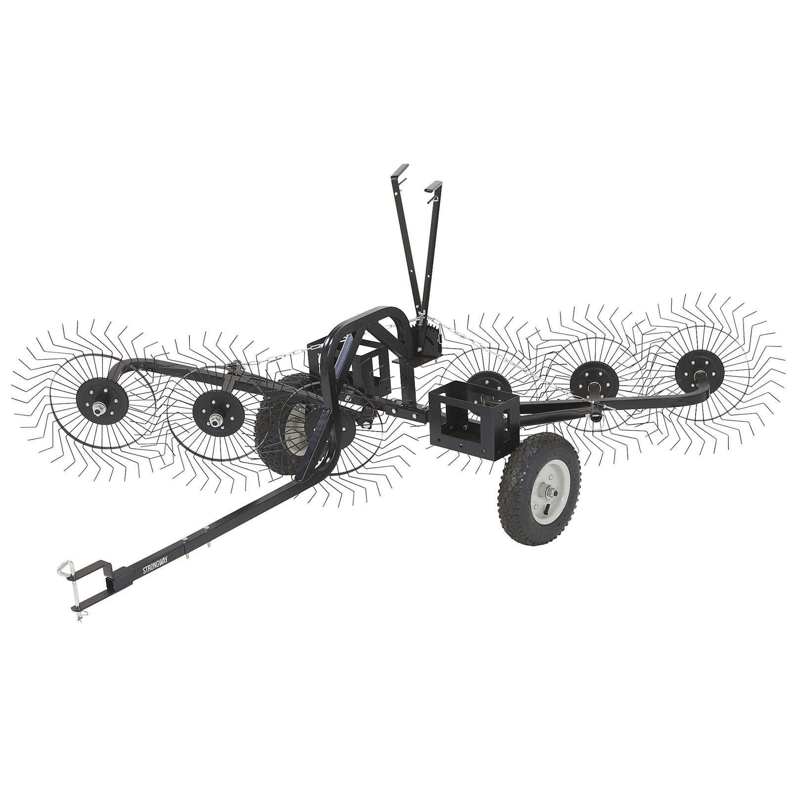 Strongway 55in. Inline Acreage Rake, 12in. Pneumatic Tires, 55in.W Strongway 55in. Inline Acreage Rake, 12in. Pneumatic Tires, 55in.W