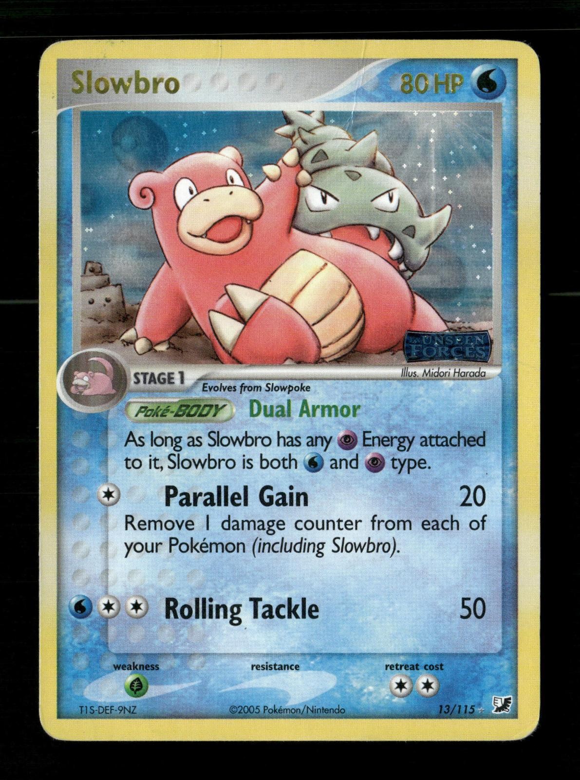 Slowbro 13/115 Rare Unseen Forces Pokemon Reverse Holo HP Slowbro 13/115 Rare Unseen Forces Pokemon Reverse Holo HP