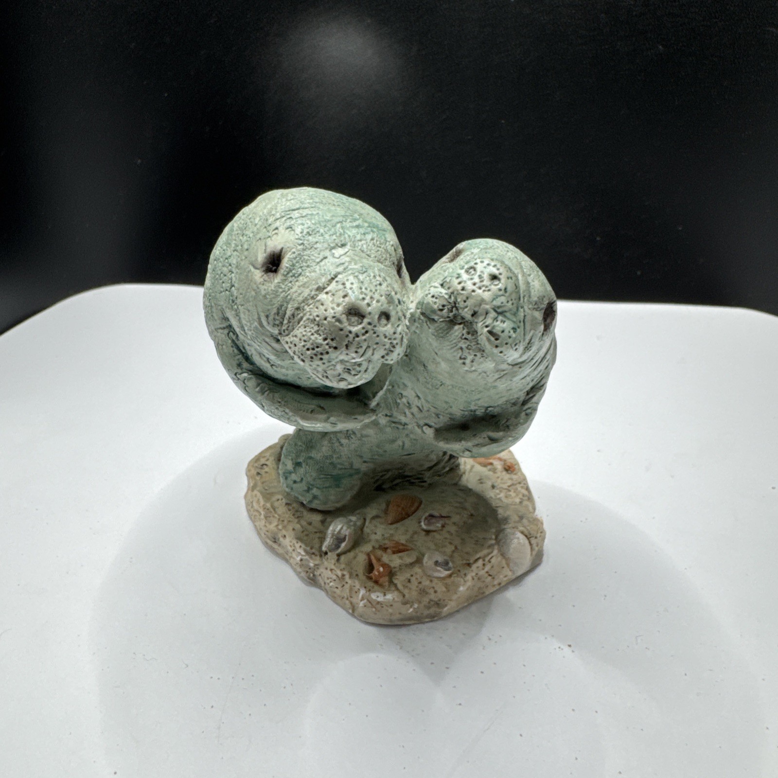 Vintage HTF Stone Critters SC-402 Resin Manatee & Calf Figurine 1992 Sea Cow Vintage HTF Stone Critters SC-402 Resin Manatee & Calf Figurine 1992 Sea Cow