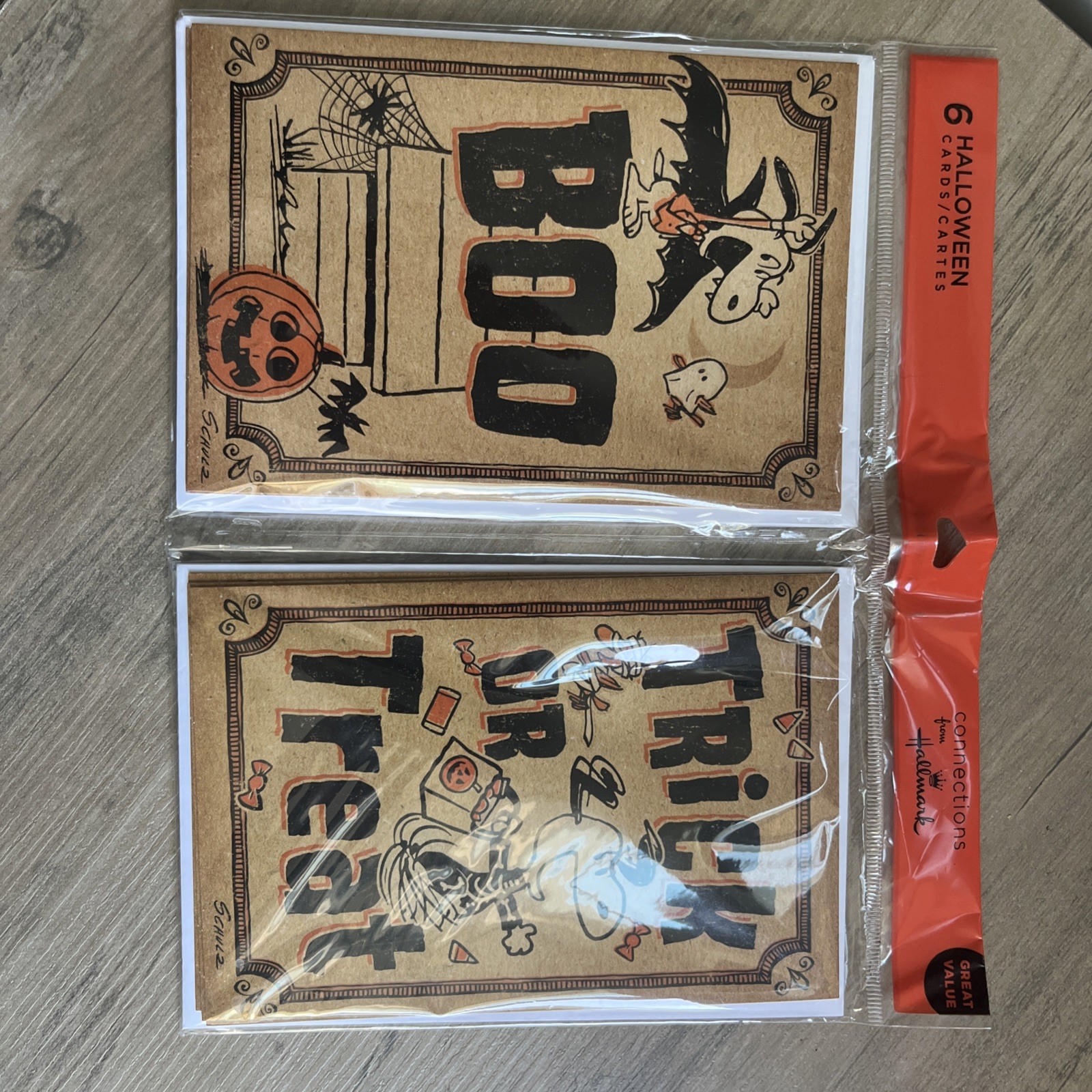 Vintage Hallmark Peanuts Snoopy Halloween 6 Cards With Envelopes New Unopened Vintage Hallmark Peanuts Snoopy Halloween 6 Cards With Envelopes New Unopened