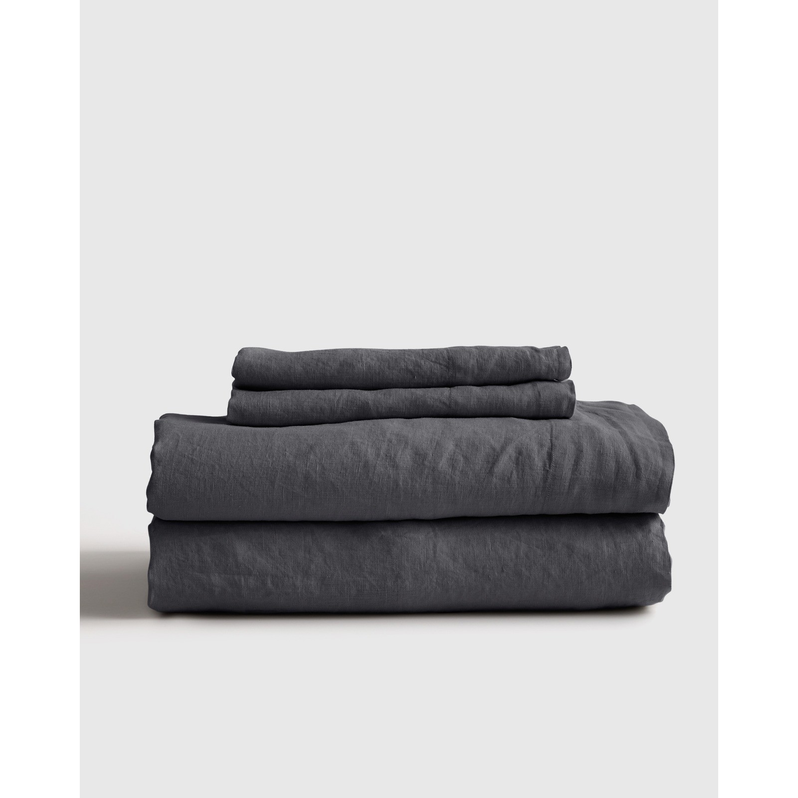 Quince European Linen Sheet Set Charcoal Grey Queen Full Bedding Flax Solid Quince European Linen Sheet Set Charcoal Grey Queen Full Bedding Flax Solid