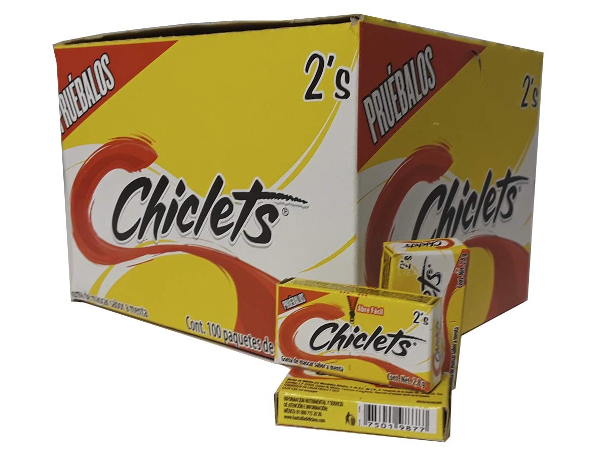Adams Gum 100 x 2 units - Chiclets (Pack of 1) Pack 1, White 