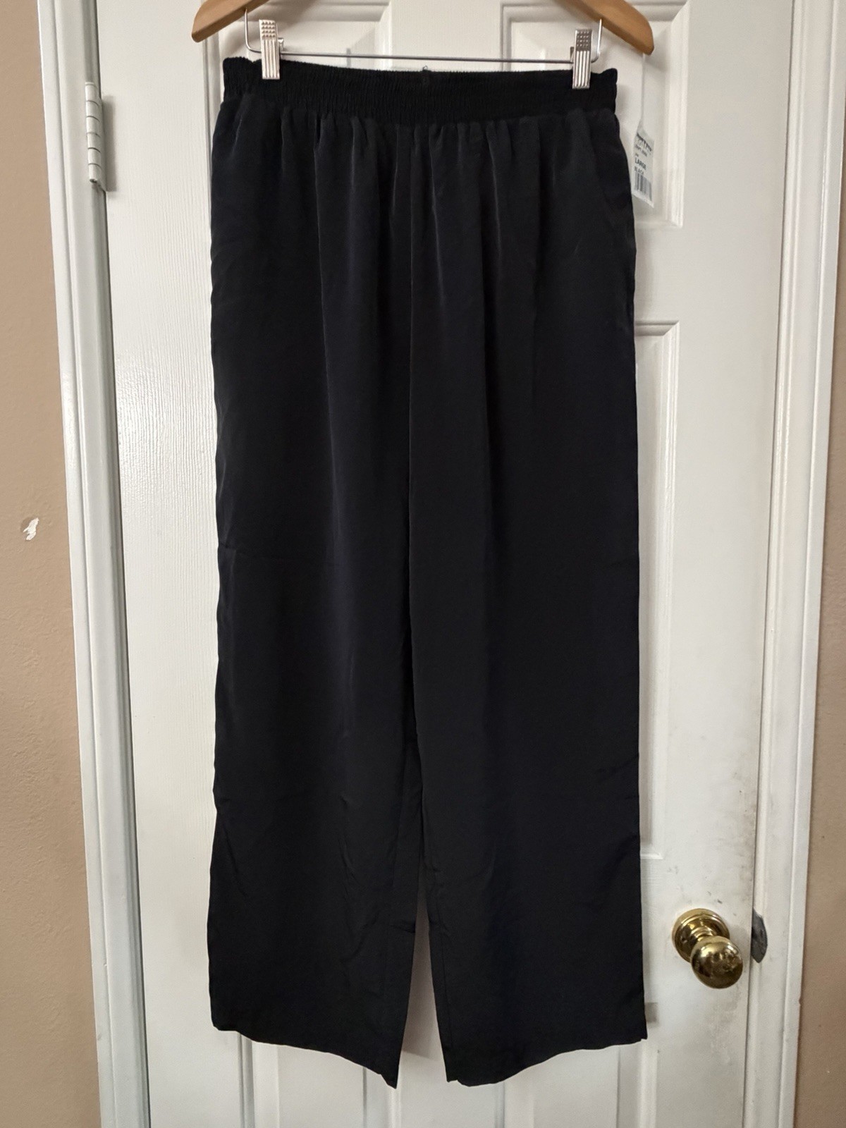 Cascais of California Black Pull-On Pants Size Large NWT Vintage Mervyn’s USA