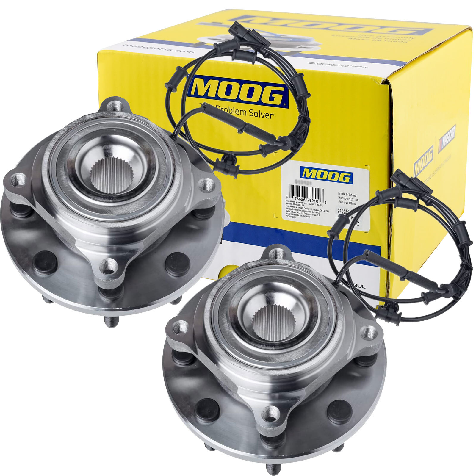MOOG 4WD Pair Front Wheel Bearing Hubs for 2009-2011 Dodge Ram 2500 3500 w/ ABS