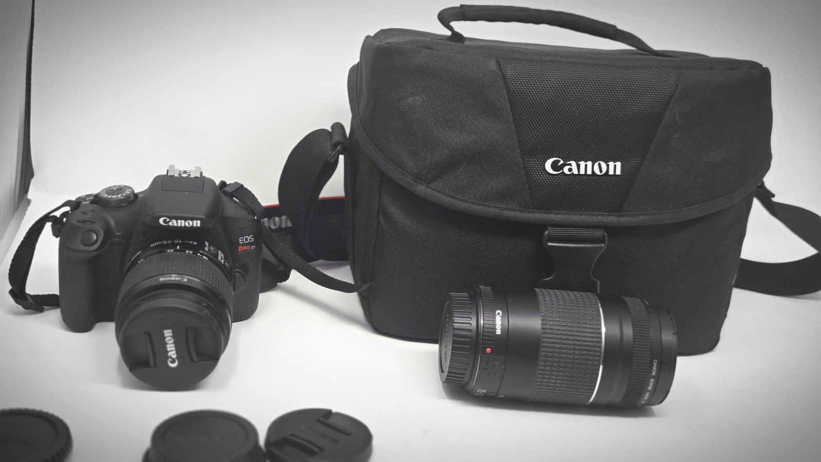 Canon EOS Rebel T7 DSLR 24.1MP 3x Zoom w/ Interchangeable Lenses & Bag Canon EOS Rebel T7 DSLR 24.1MP 3x Zoom w/ Interchangeable Lenses & Bag