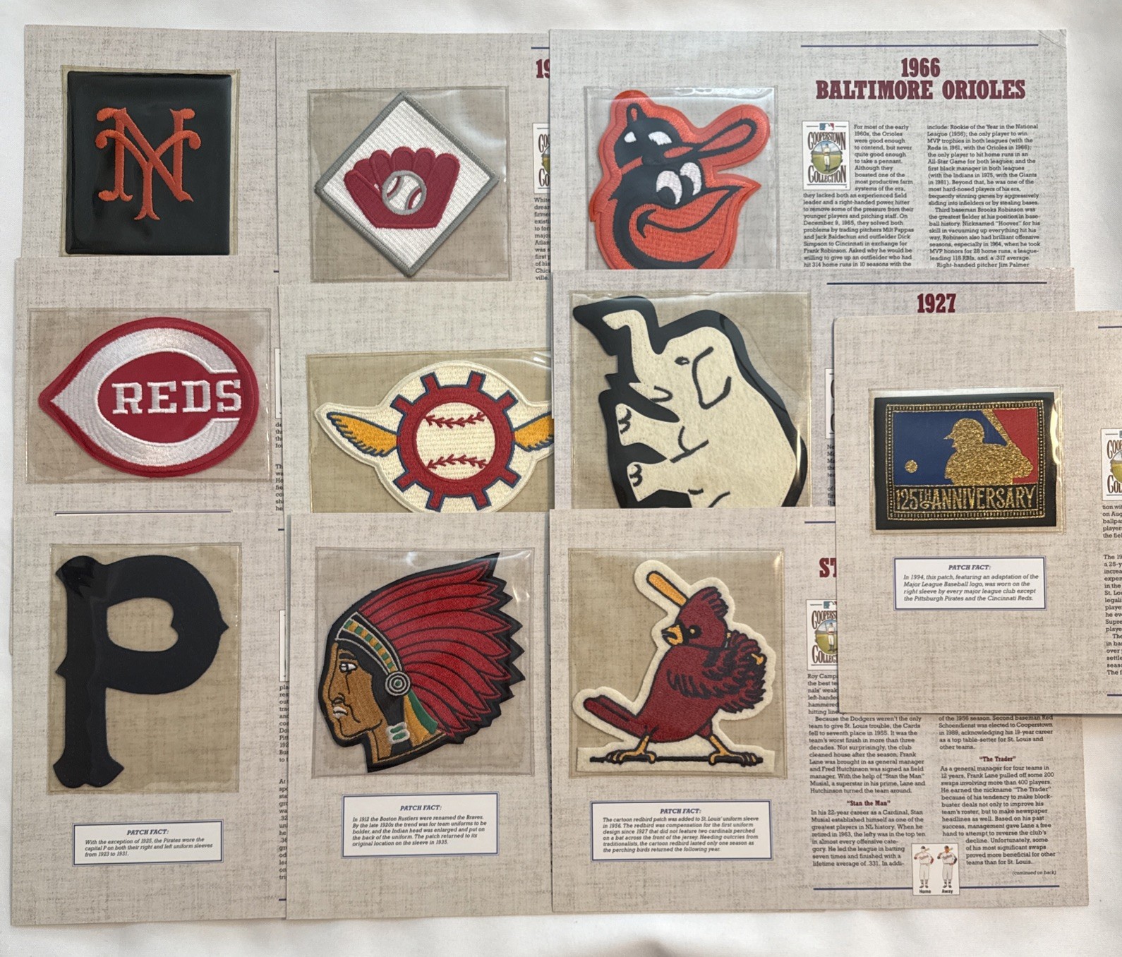 Cooperstown Collection Willabee & Ward-125 Years of Official Baseball 10 Patches