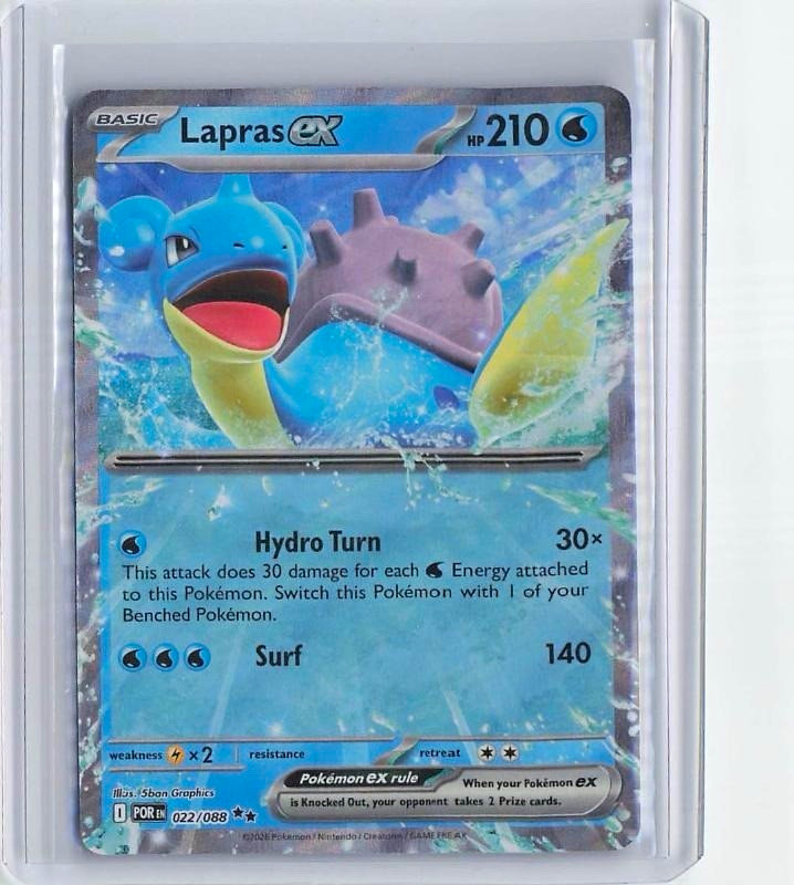 Nintendo Lapras EX 022/088 BREAKpoint Ultra Rare Holo EN 2016 210HP Nintendo Lapras EX 022/088 BREAKpoint Ultra Rare Holo EN 2016 210HP