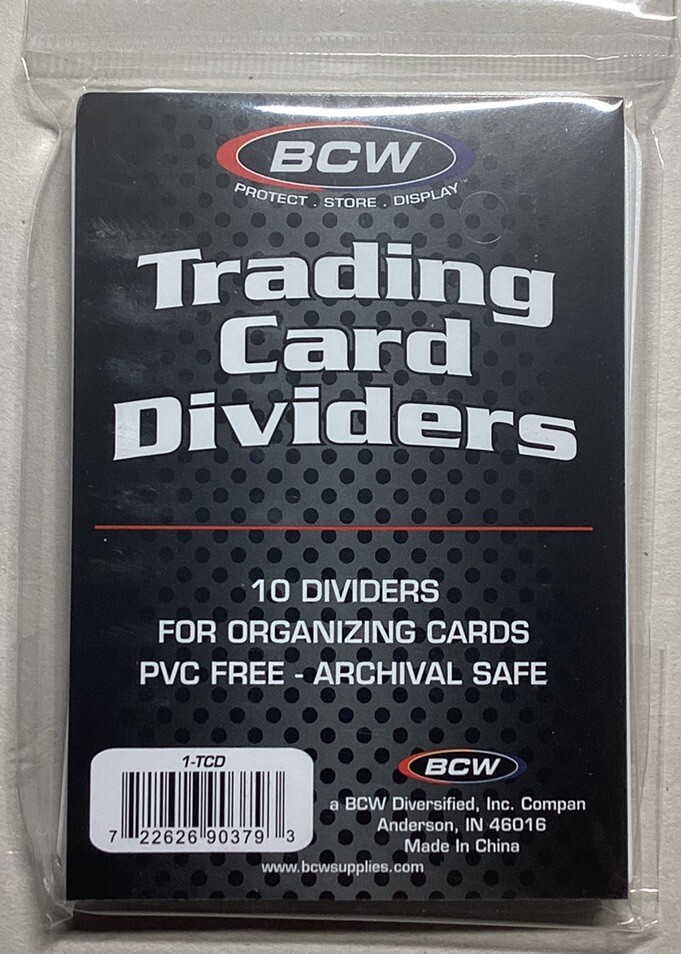 BCW Trading Card Dividers 1 pack of 10 New Unopened with Tracking BCW Trading Card Dividers 1 pack of 10 New Unopened with Tracking