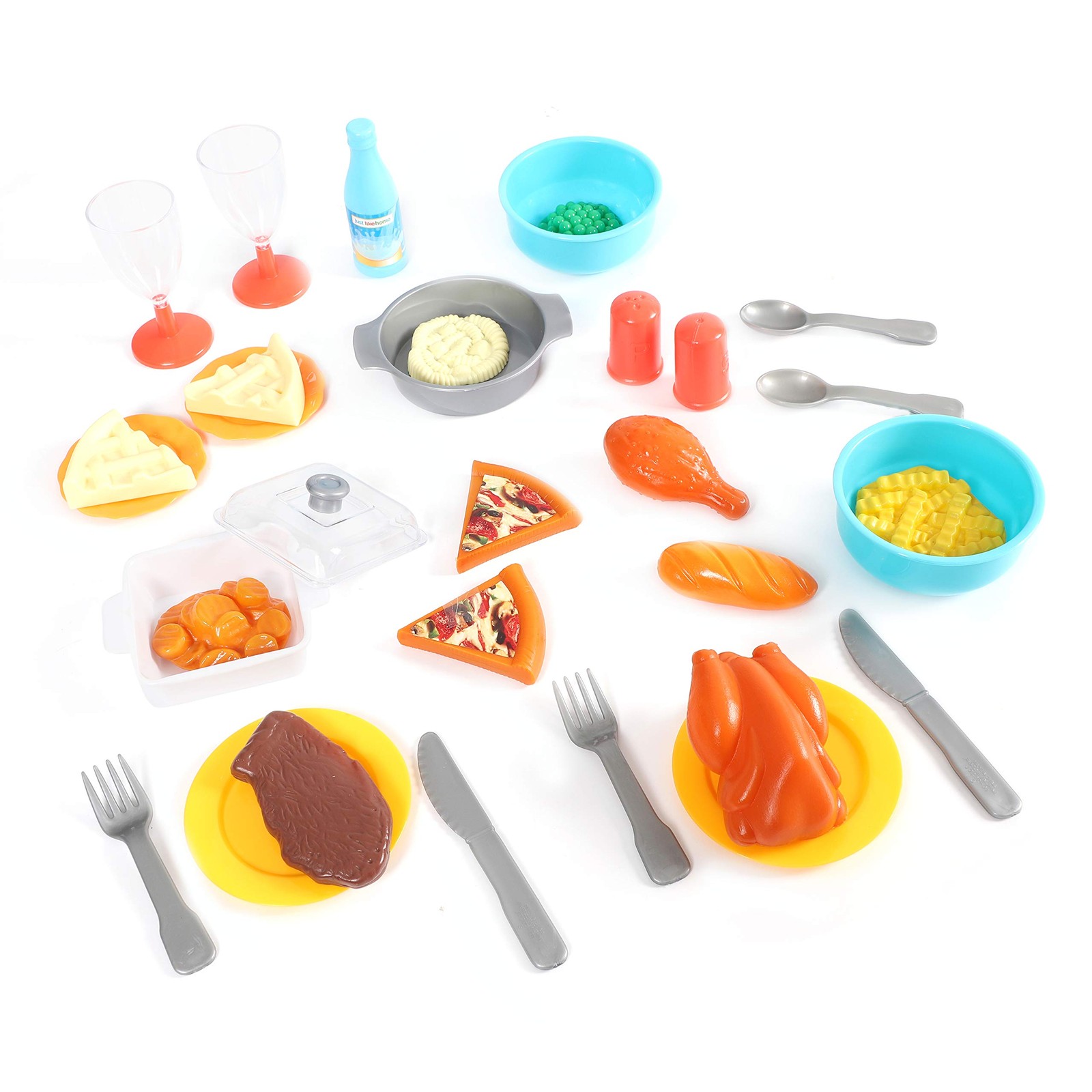 Just Like Home Play Fun Dinner Set, Multi (AD19875) Just Like Home Play Fun Dinner Set, Multi (AD19875)