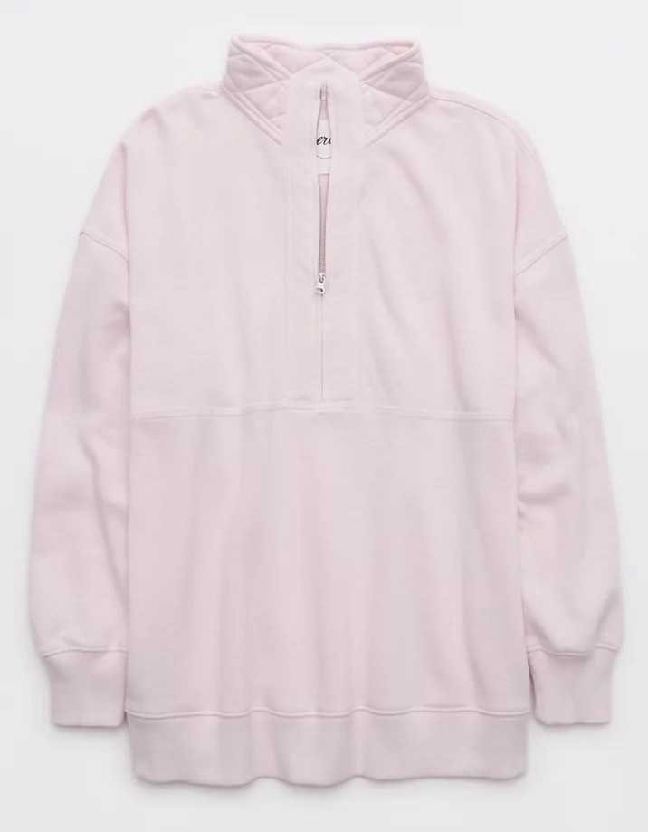 AERIE Oh Zip Sweatshirt in Pink Petal - Size Medium AERIE Oh Zip Sweatshirt in Pink Petal - Size Medium