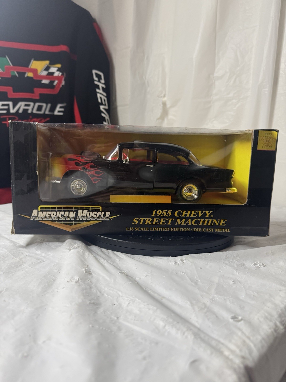 ERTL American Muscle 1955 Chevy Street Machine 1:18 Black Flames NEW NIB 32080