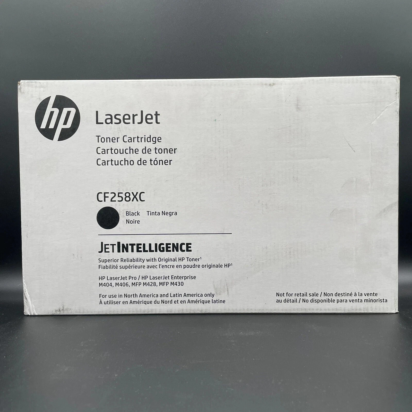 HP 58X (CF258XC) Black High Yield Toner Cartridge, LaserJet Pro M428 Sealed HP 58X (CF258XC) Black High Yield Toner Cartridge, LaserJet Pro M428 Sealed