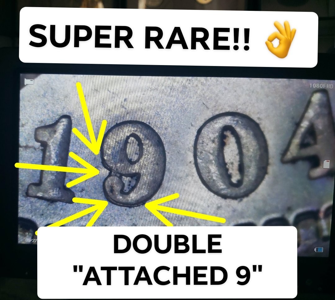 SUPER RARE Double Error 1904-O Morgan Dollar Silver Coin Only-1-in Ebay see pics
