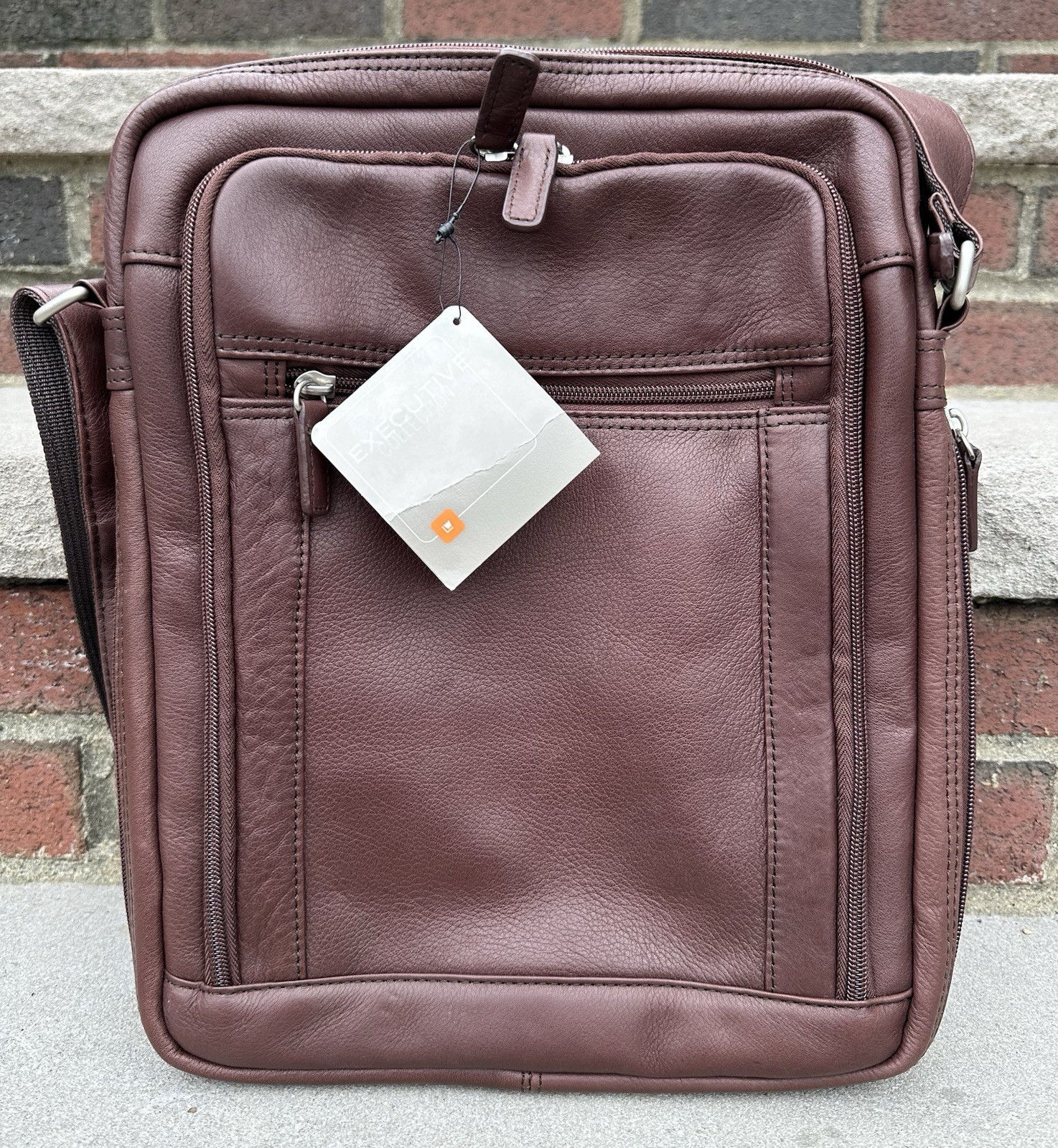 WILSONS LEATHER El Portal Executive Burgundy Leather NEW Shoulder Bag Men’s