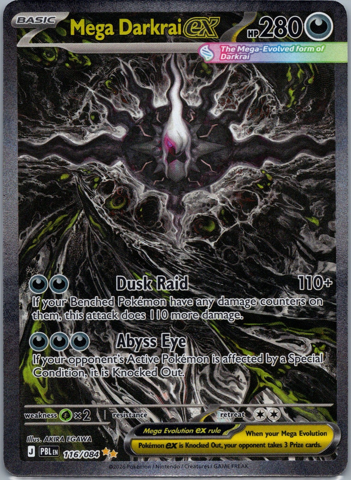 Mega Darkrai ex PBL #116/084 Special Illustration Rare Holo NM Pokemon