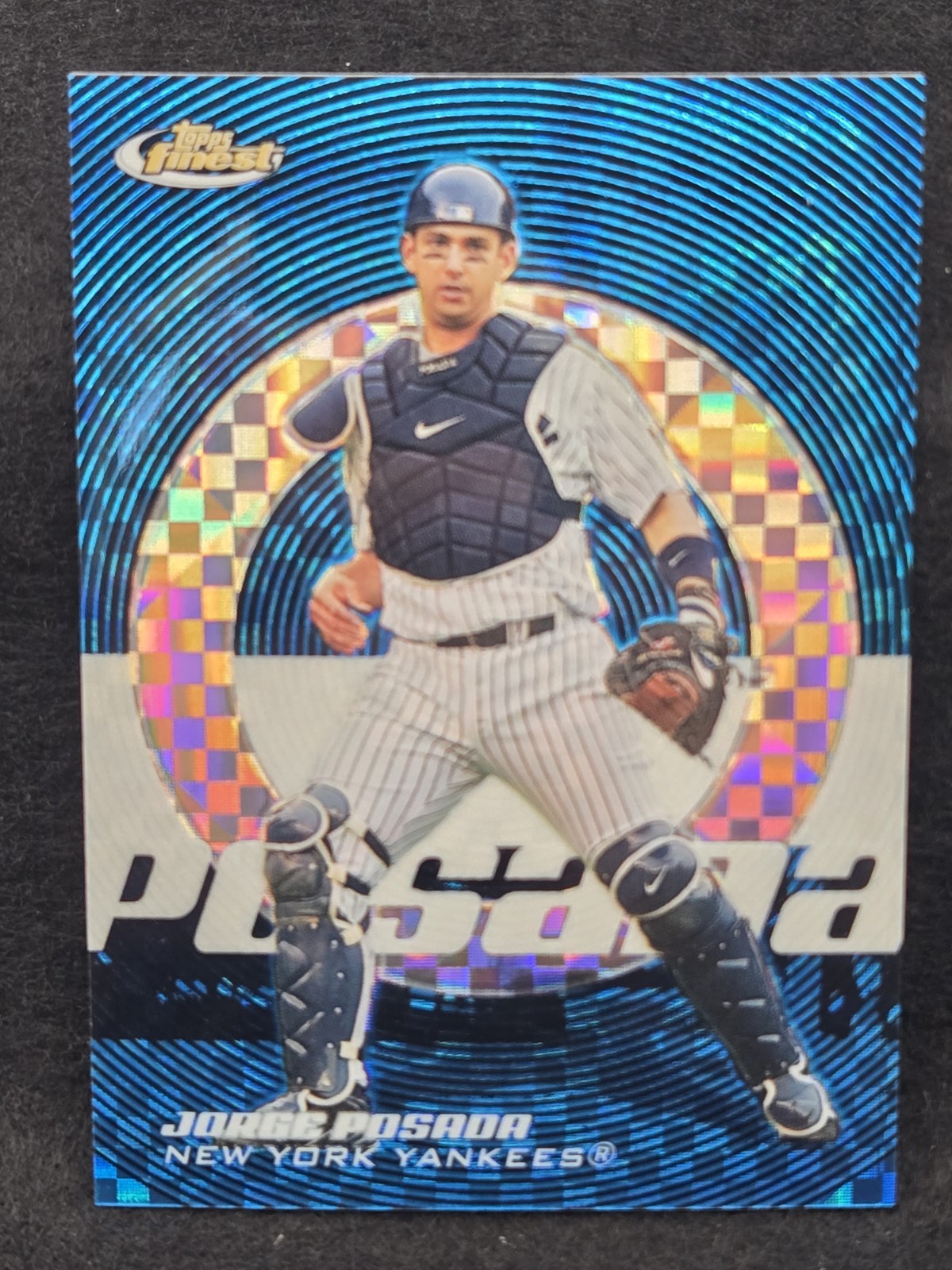 2005 Topps Finest Jorge Posada Blue X-Fractor 37/150 New York Yankees #74.