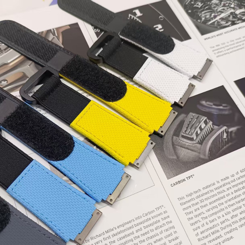 Small Medium Hybrid Watch Strap Band Fits Richard Mille RM010 RM029 RM17-01