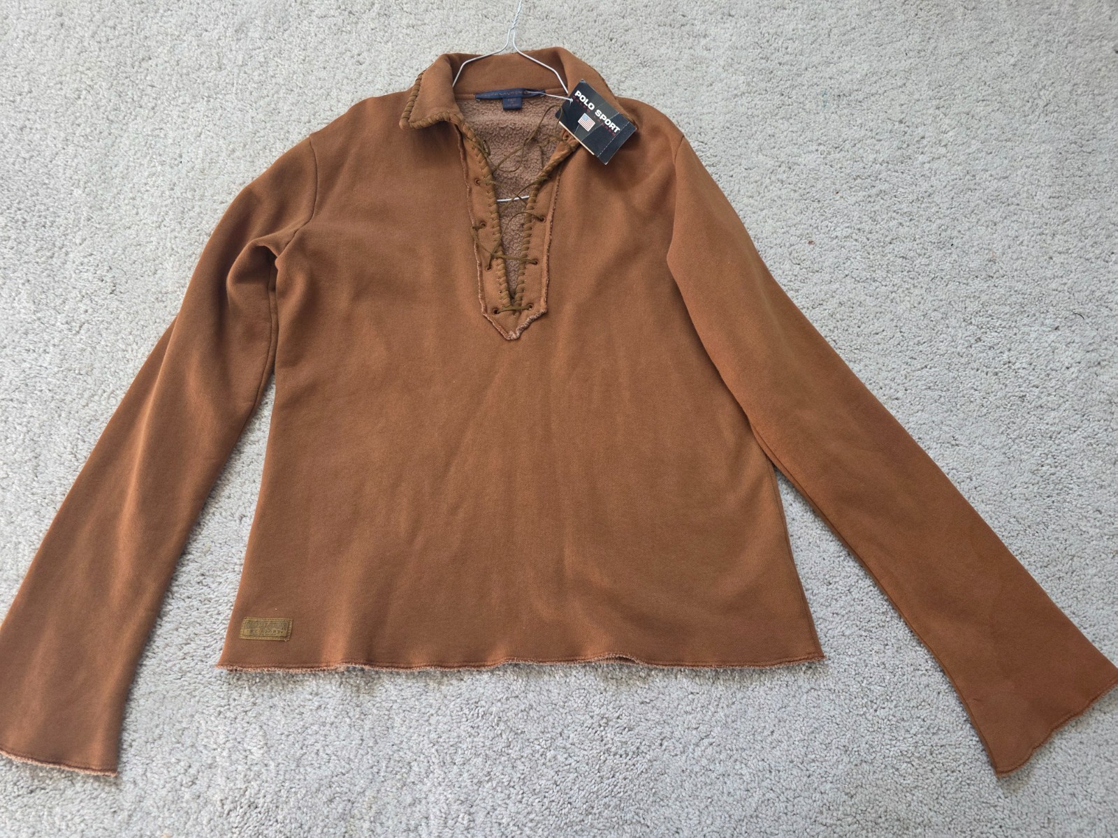 Rare Vtg Y2K Ralph Lauren Sport long sleeve shirt with original tag Rare Vtg Y2K Ralph Lauren Sport long sleeve shirt with original tag