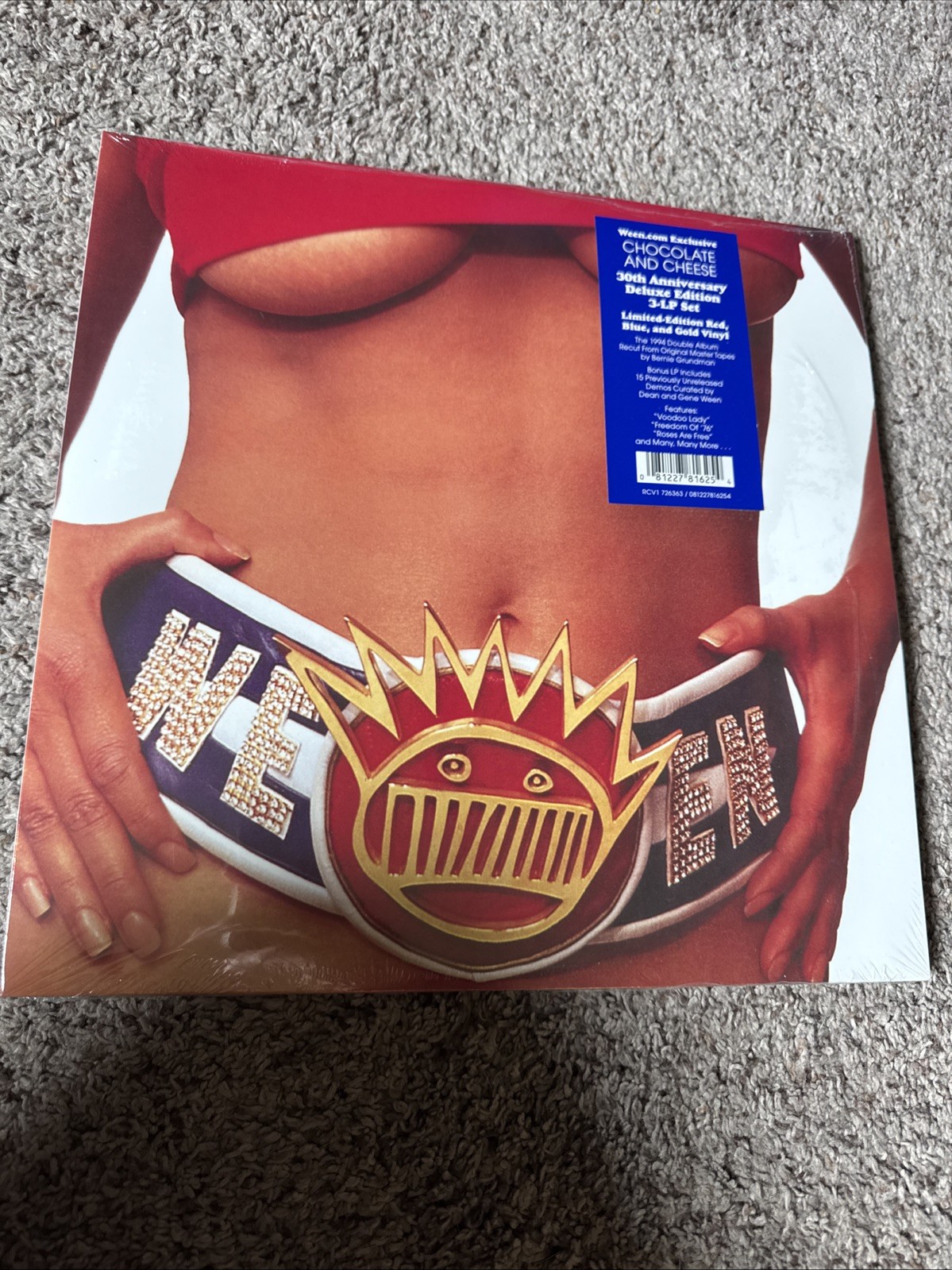 Ween- Chocolate & Cheese, Red Blue & Gold Championship Belt 3xLP, Mint, Sealed Ween- Chocolate & Cheese, Red Blue & Gold Championship Belt 3xLP, Mint, Sealed