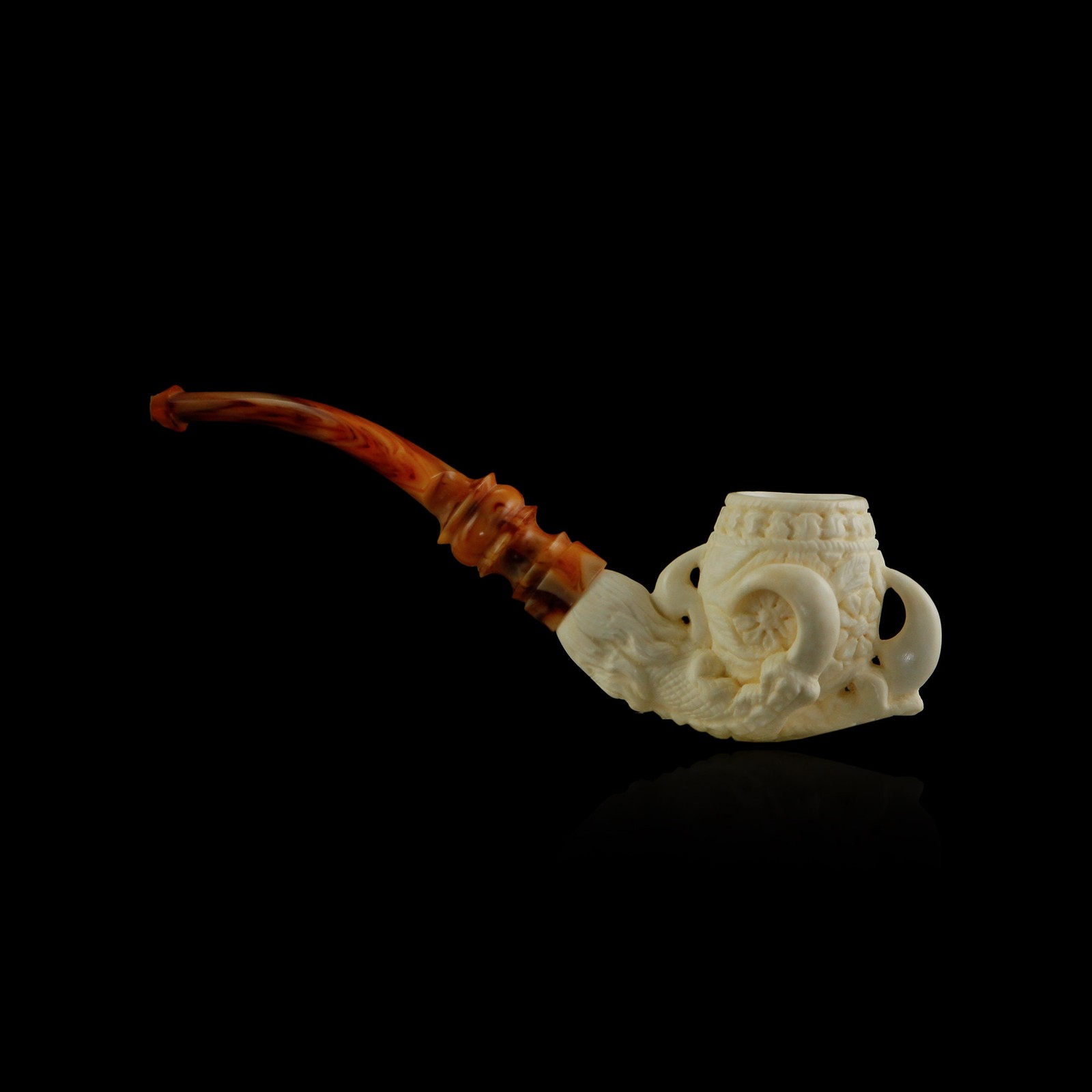 Eagle claw Meerschaum Pipe hand carved smoking turkish pipe tobacco pfeife 海泡石 w Eagle claw Meerschaum Pipe hand carved smoking turkish pipe tobacco pfeife 海泡石 w