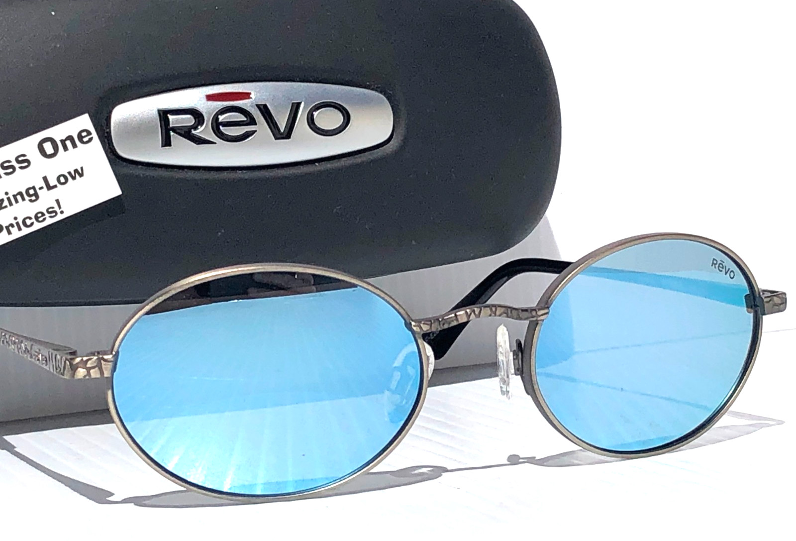 Revo PYTHON IV Antique Gunmetal POLARIZED Blue Water Lens Sunglass 1295 00 BL