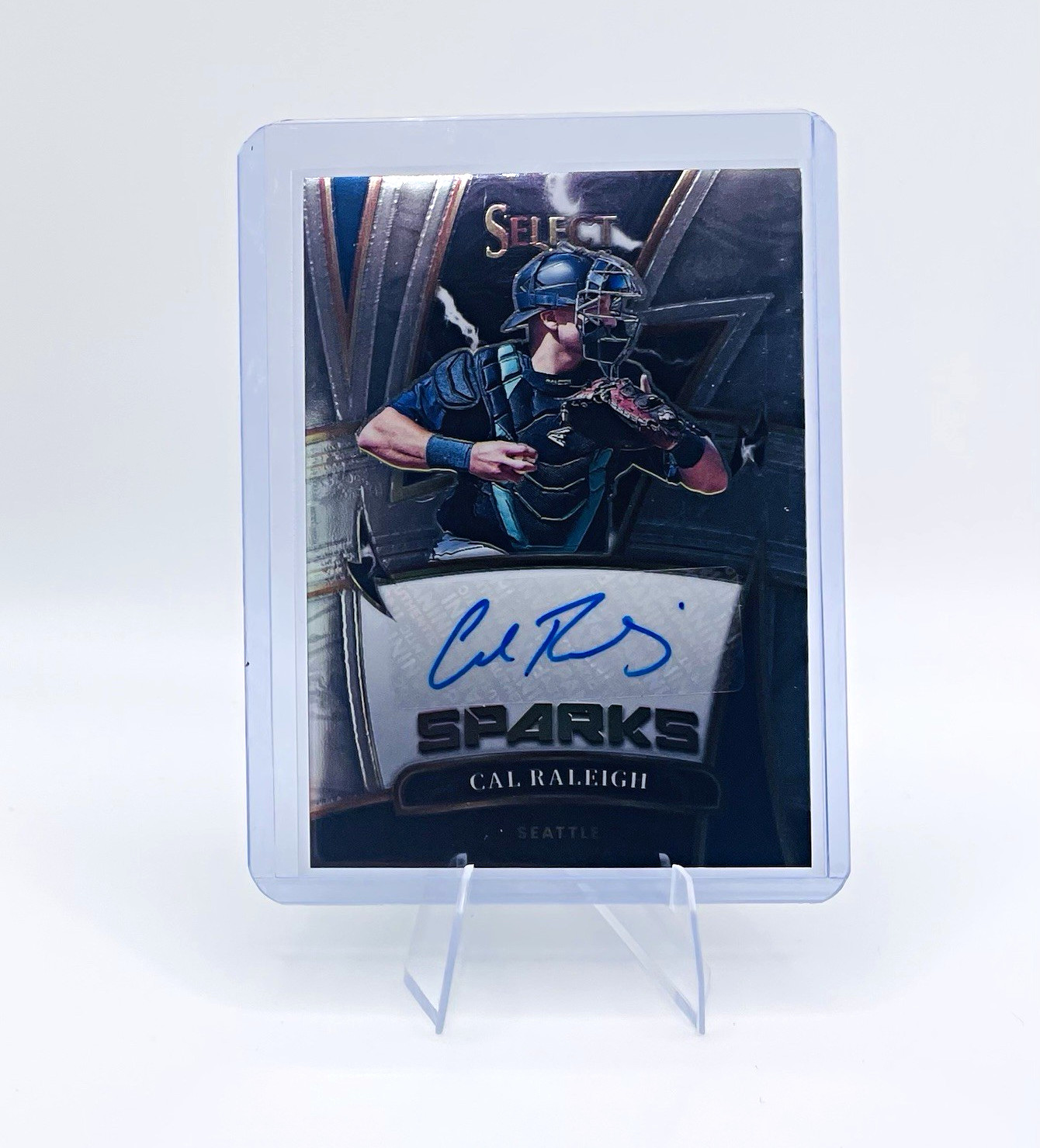 GREAT DEAL🚨2022 PANINI SELECT SPARKS SIGNATURES CAL RALEIGH ROOKIE RC AUTO /199