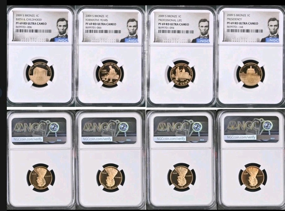 2009 S Bronze Lincoln 1¢ Set PF 69 RD Ultra Cameo (Lincoln Label) 2009 S Bronze Lincoln 1¢ Set PF 69 RD Ultra Cameo (Lincoln Label)