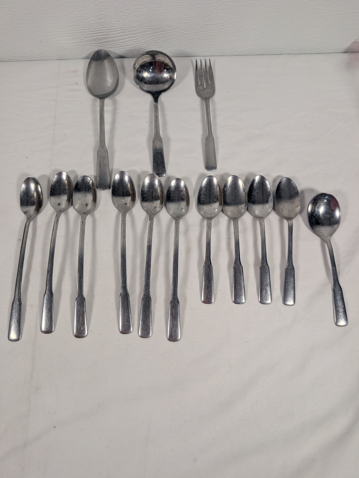 Vintage Wm A Rogers Oneida Ltd Stainless Flatware 14 Pc Spoon Serving Lot Vintage Wm A Rogers Oneida Ltd Stainless Flatware 14 Pc Spoon Serving Lot