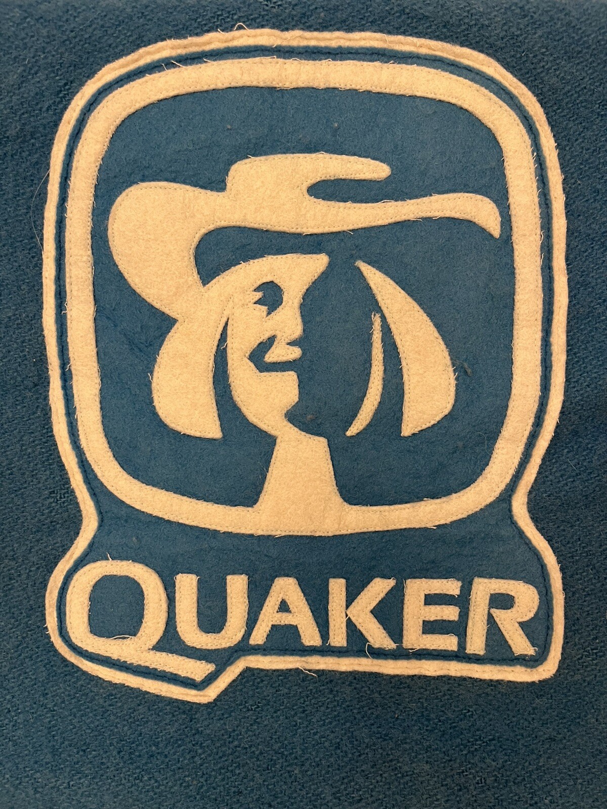 Vintage Quaker Oats Advertising Blanket Amana Woolen Mills 100% Wool 45x61