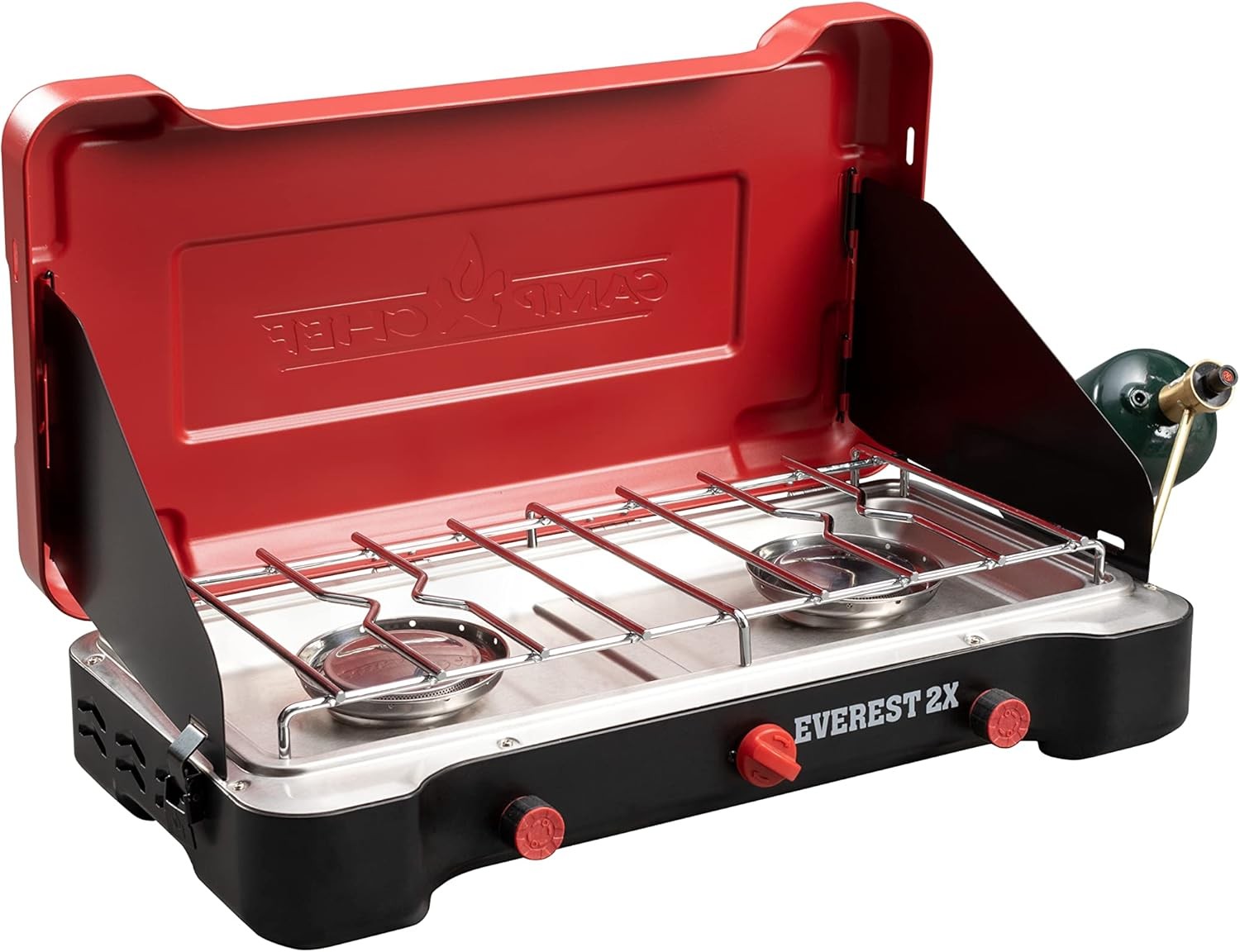 Camp Chef Everest 2X 2-Burner Portable Camping Stove, 40,000 BTUs, Propane Camp Chef Everest 2X 2-Burner Portable Camping Stove, 40,000 BTUs, Propane