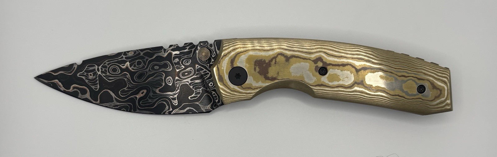 ODKW Chupacabra 3.5 - Mokume - Deville Copper Damascus - Work of Art ODKW Chupacabra 3.5 - Mokume - Deville Copper Damascus - Work of Art