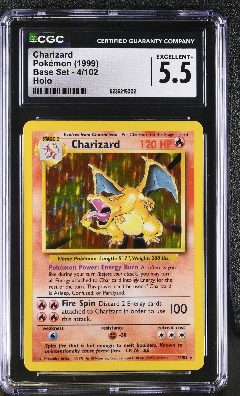 Charizard 4/102 Holo CGC 5.5 - 1999 Pokemon Base Set Unlimited