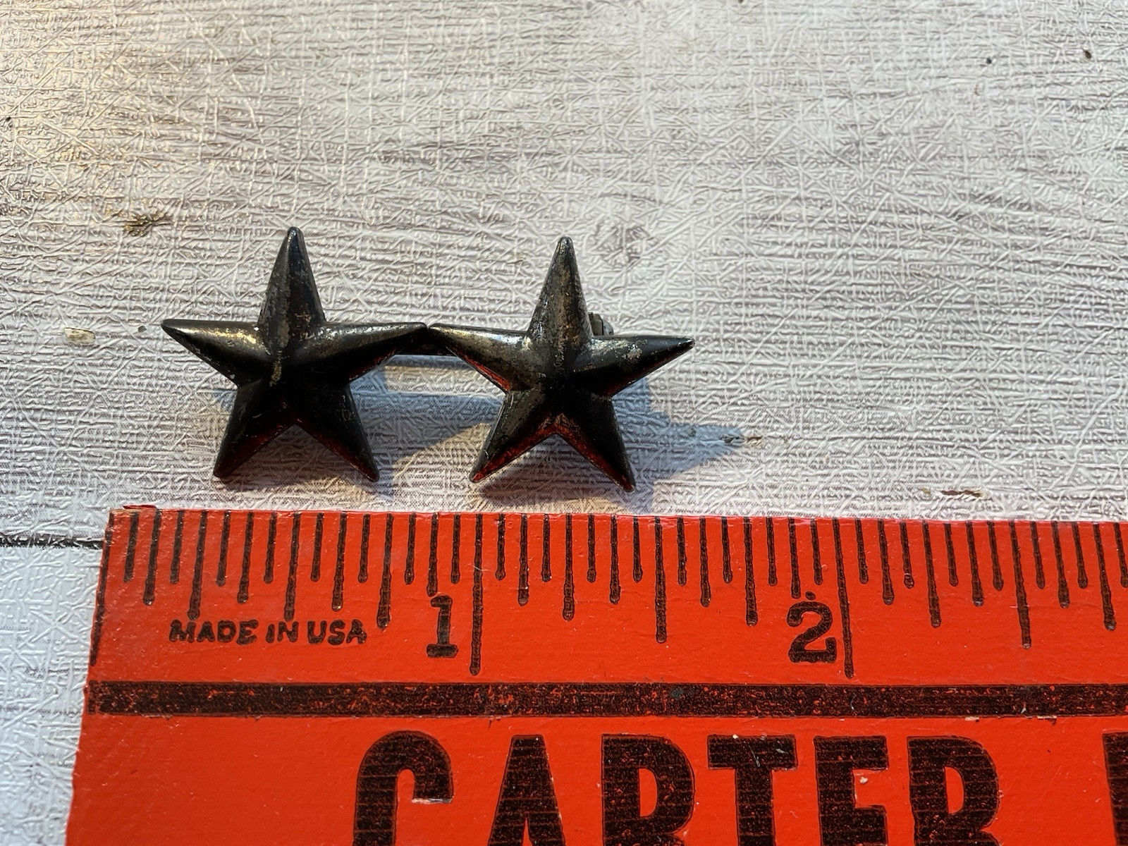 ORIGINAL WWII US 2 STAR MAJOR GENERAL STAR CAP COLLAR INSIGNIA, PB