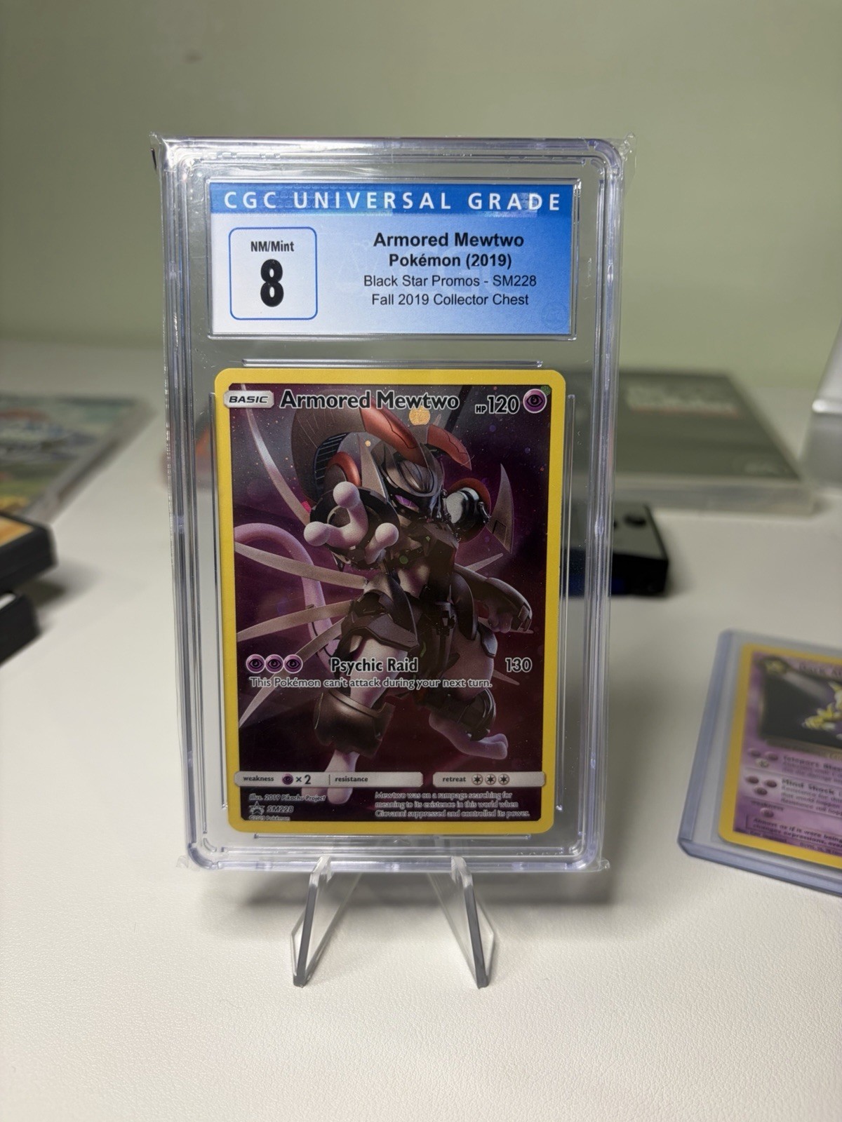 Pokémon TCG Armored Mewtwo SM228 Black Star Promo CGC 8 NM-MT Pokémon TCG Armored Mewtwo SM228 Black Star Promo CGC 8 NM-MT