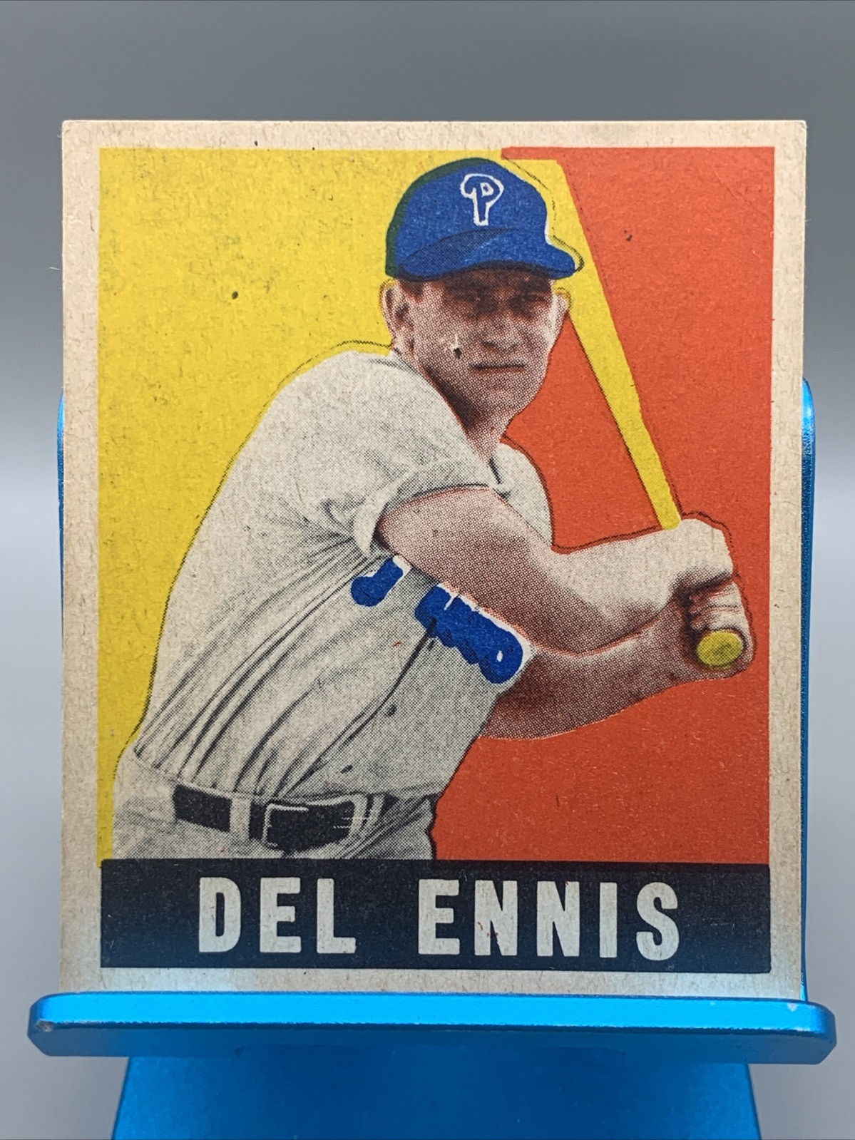 1948-49 Leaf - Del Ennis #49 Rookie Philadelphia Phillies No Creases Centered 1948-49 Leaf - Del Ennis #49 Rookie Philadelphia Phillies No Creases Centered
