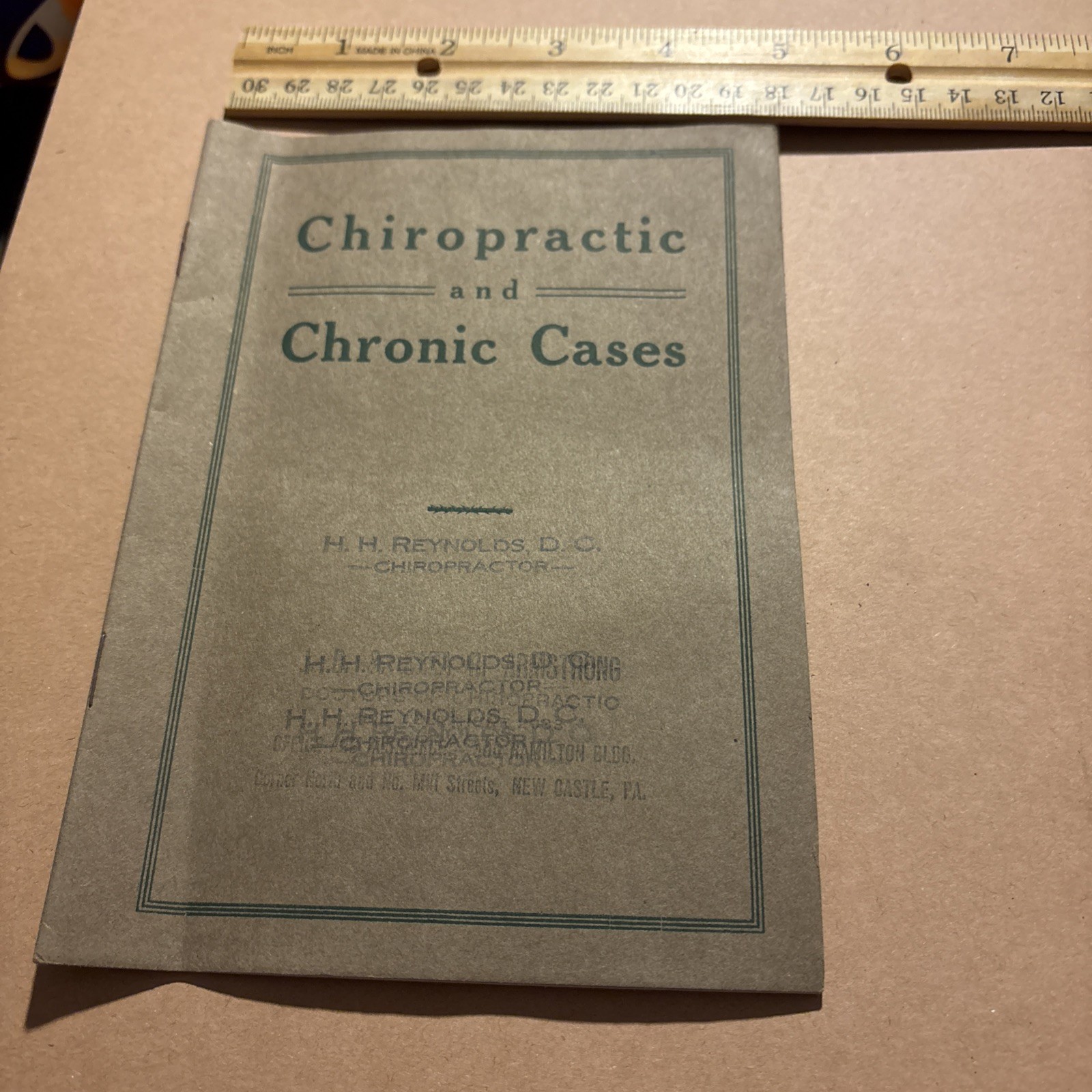 Antique 1915 Chiropractic And Chronic Case / John Scott - Chiropractor Medicine
