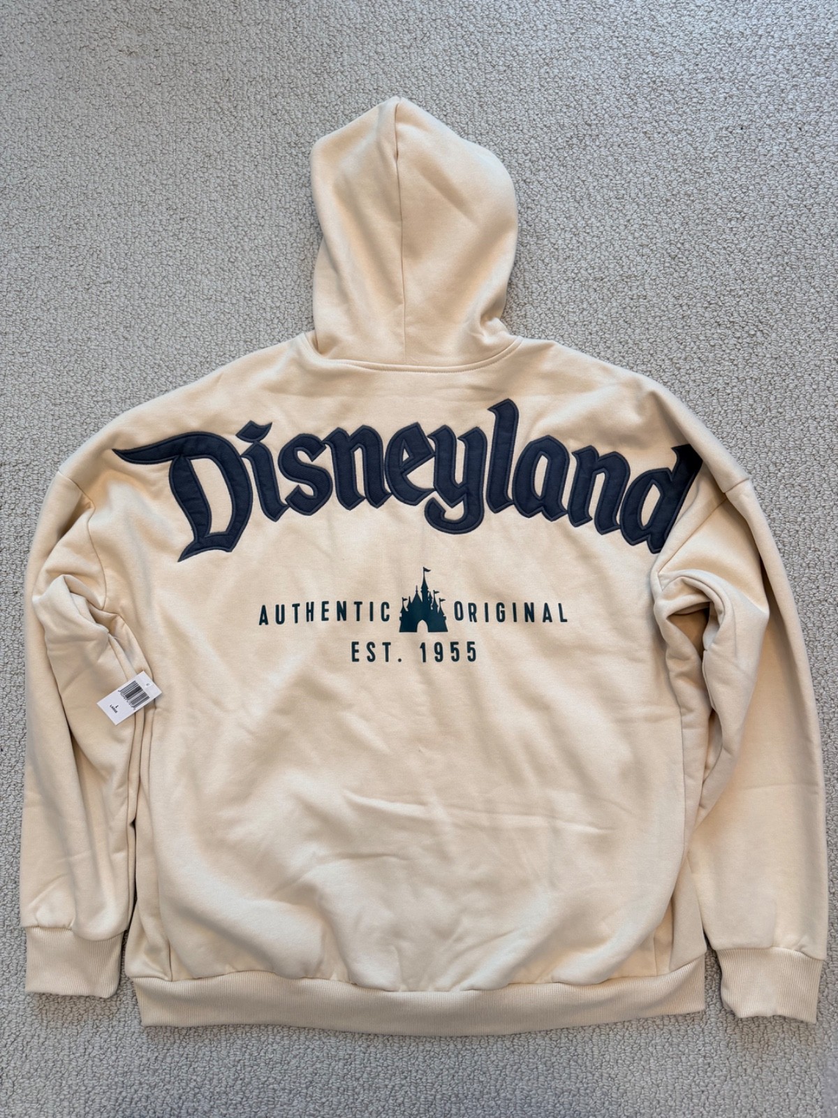 Auth Disneyland Resort Beige Spirit Jersey Sweater Zip Up Hoodie Large New NWT Auth Disneyland Resort Beige Spirit Jersey Sweater Zip Up Hoodie Large New NWT
