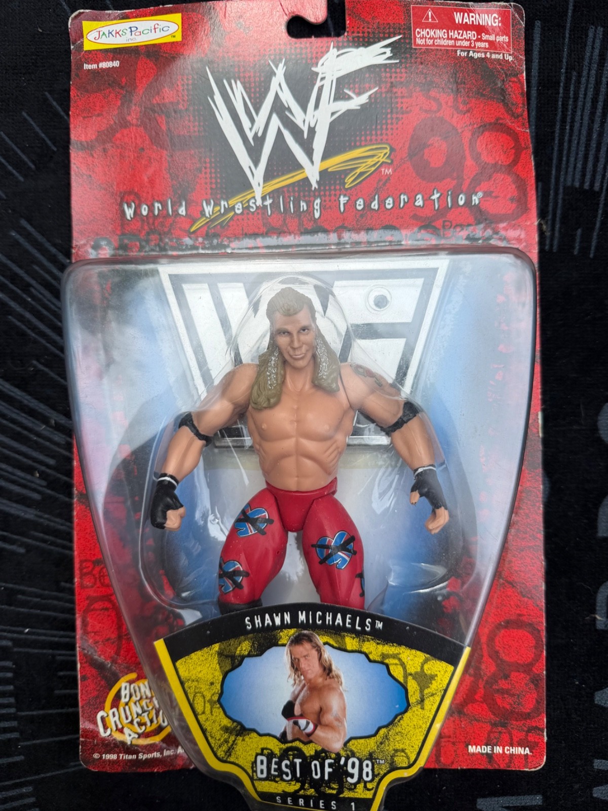 1998 Jakks WWF Shawn Michaels Best of '98 Series 1 HTF NEW 1998 Jakks WWF Shawn Michaels Best of '98 Series 1 HTF NEW