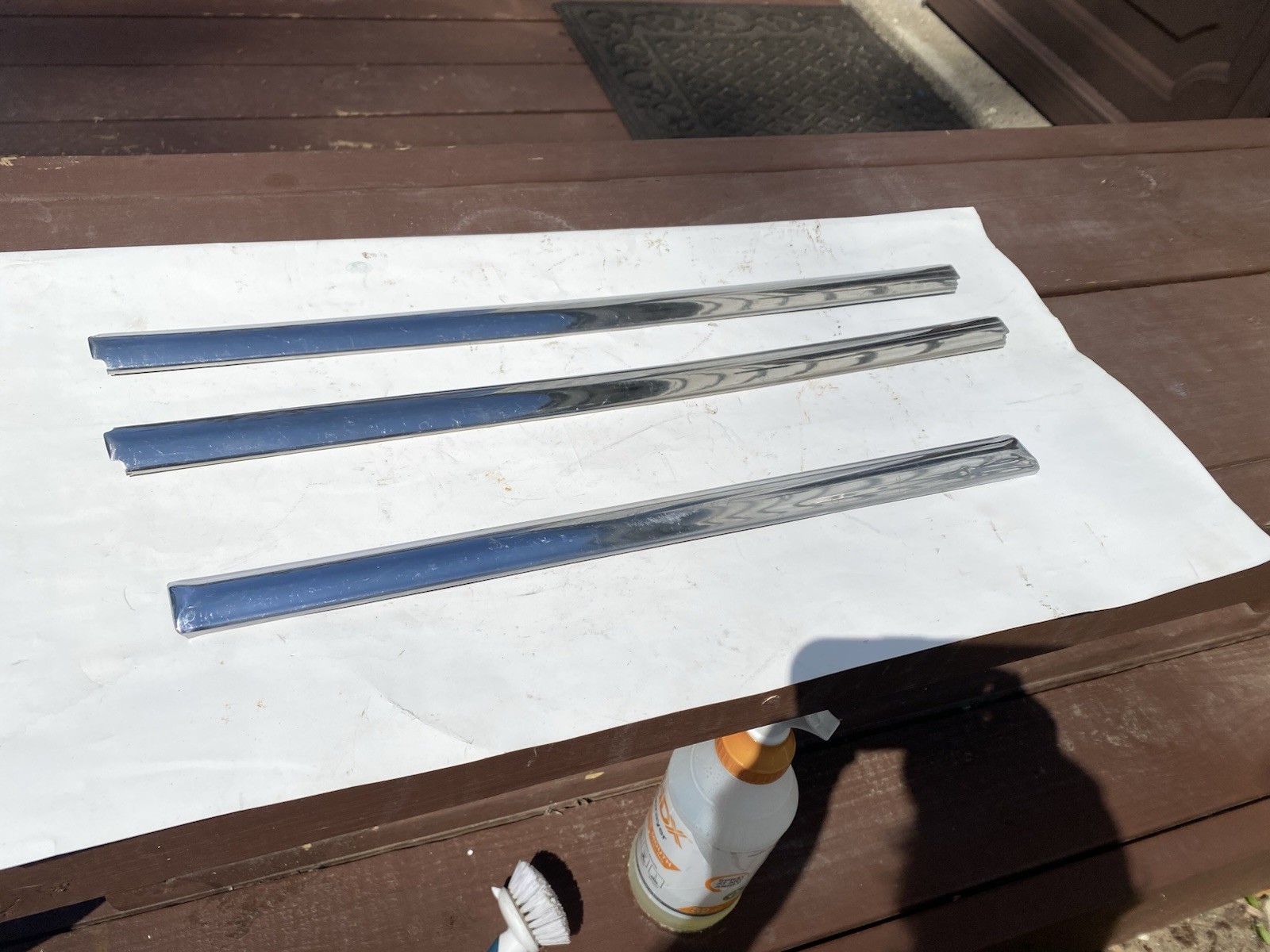 Lot Of Three Chrome Trim Pieces Possibly For Vintage Lincoln (1940’s) Lot Of Three Chrome Trim Pieces Possibly For Vintage Lincoln (1940’s)