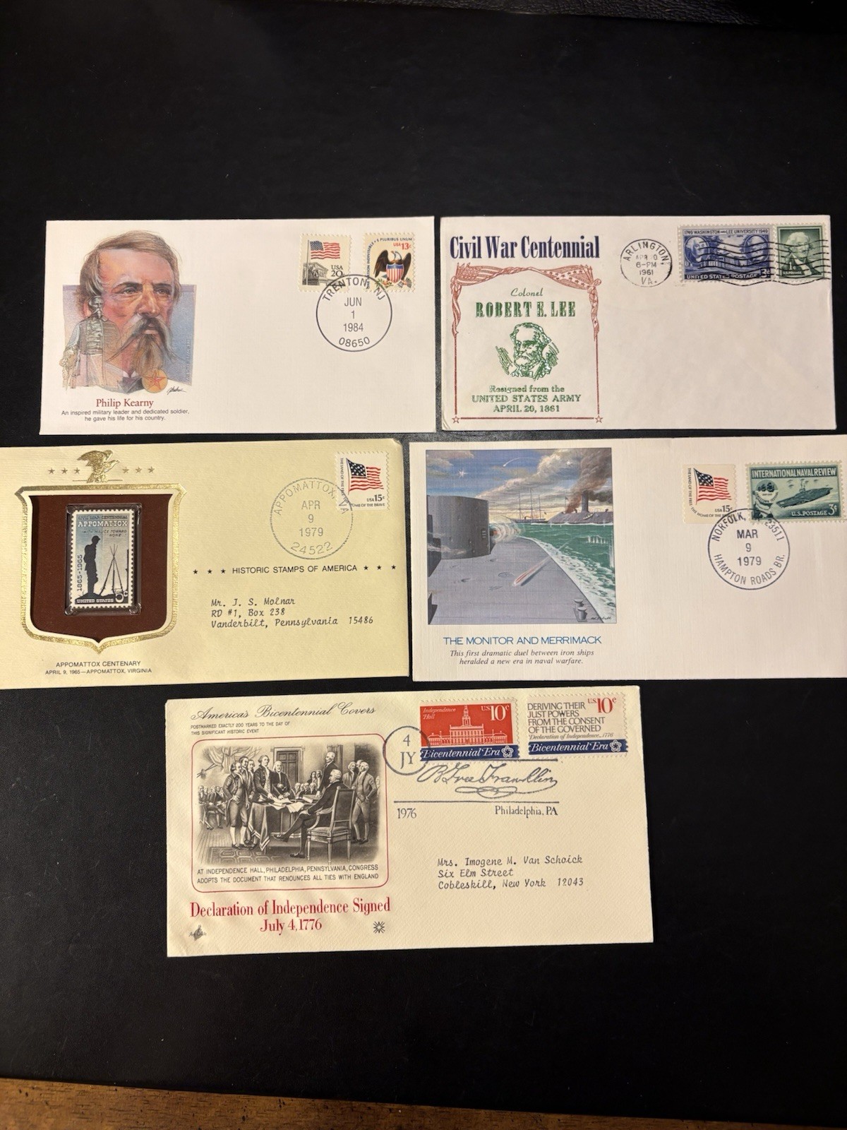 U S First Day Covers 11 Dif 1961-1984 CIVIL WAR/ Revolutionary War. 6 Cachets. U S First Day Covers 11 Dif 1961-1984 CIVIL WAR/ Revolutionary War. 6 Cachets.