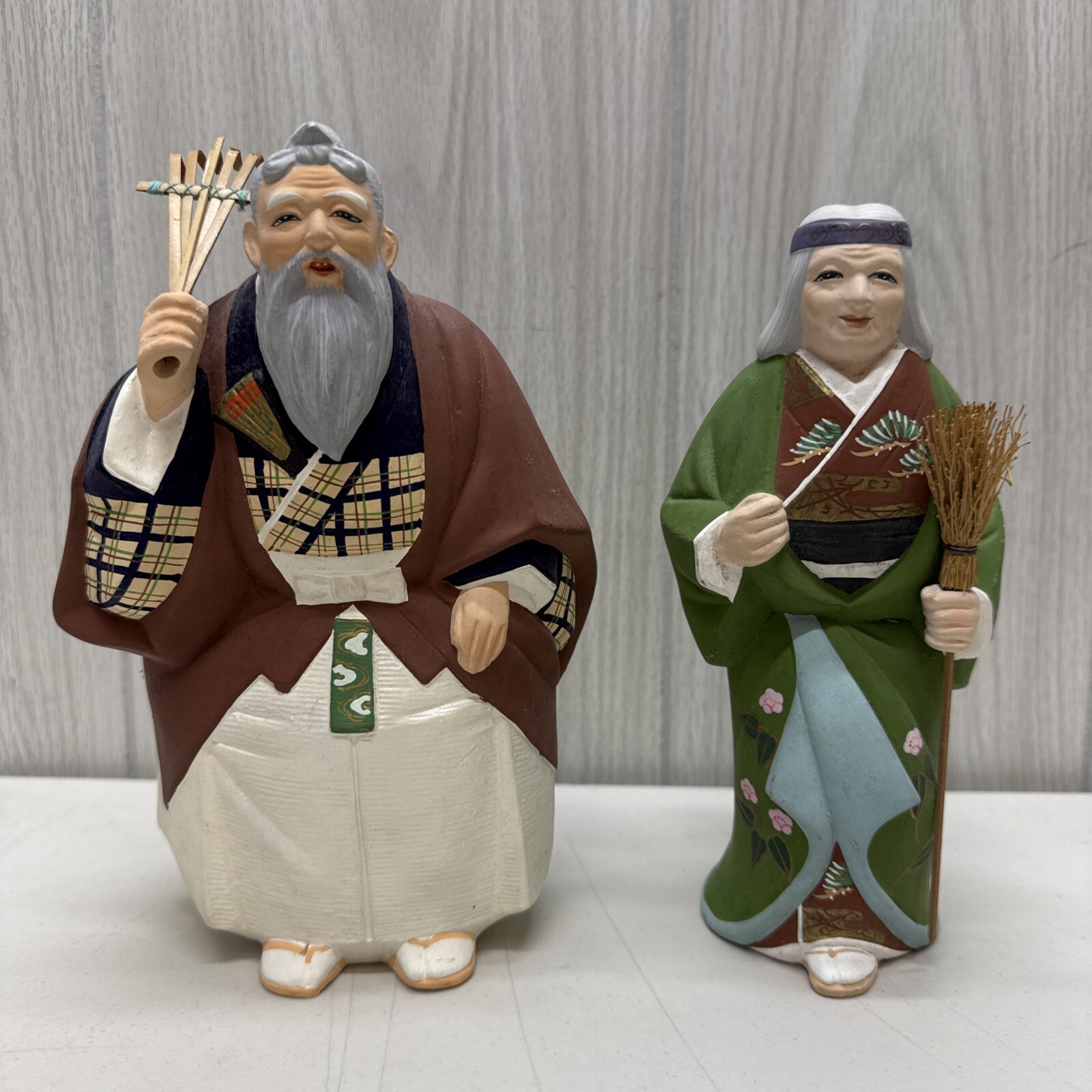 2 Vintage Genuine HAKATA DOLL ASSOCIATION Bisque Figurine Jo & Uba *READ* 2 Vintage Genuine HAKATA DOLL ASSOCIATION Bisque Figurine Jo & Uba *READ*