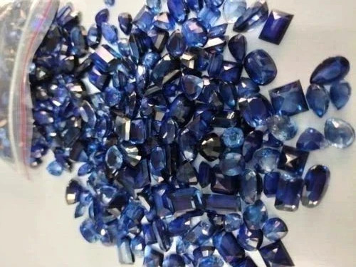 Natural 150 Ct Mix Shape Ceylon Blue Sapphire Certified Flawless Gemstone Lot