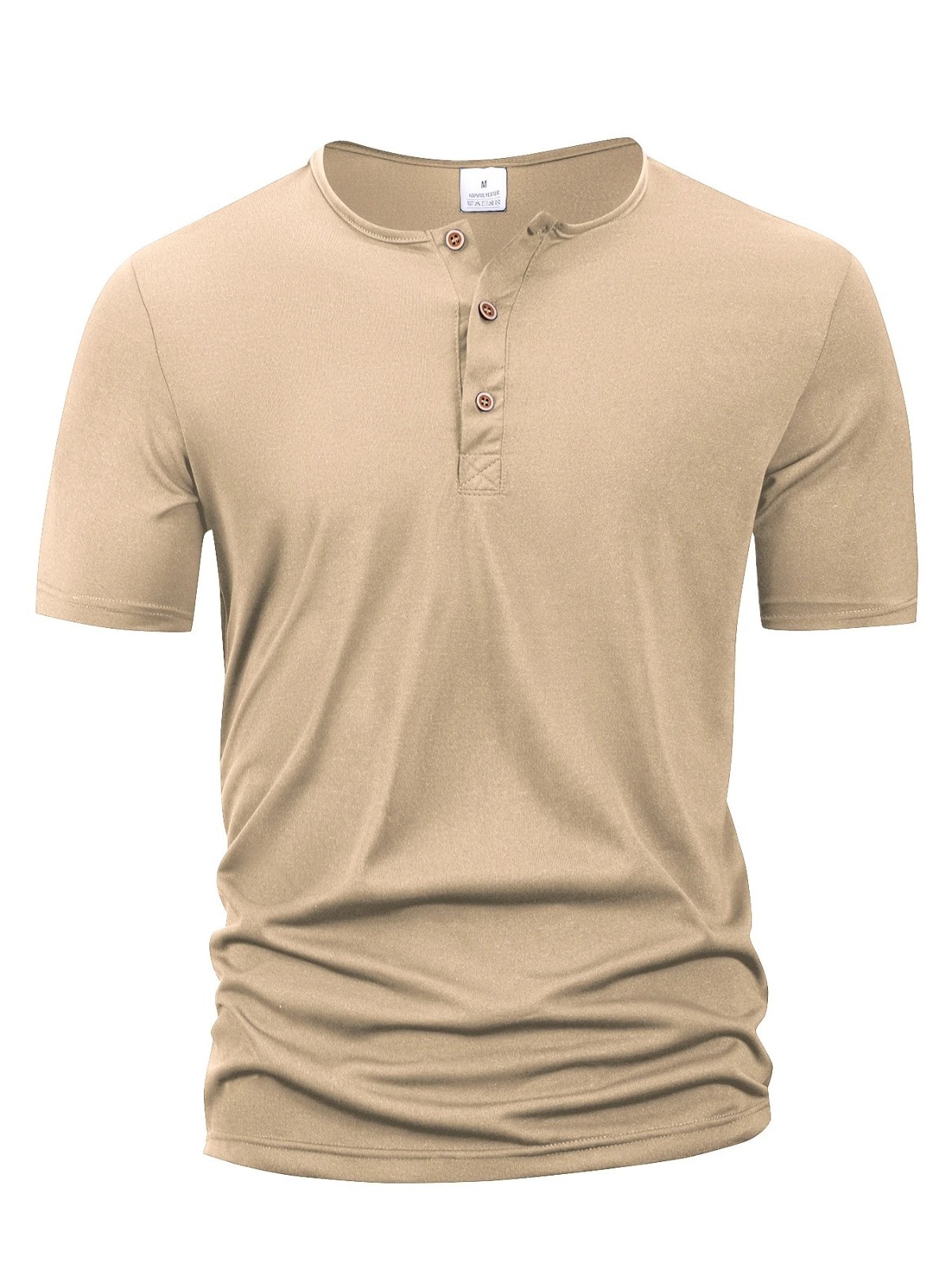 Men's Short Sleeve T-Shirt Henley Regular Fit Causal PolysterLightweight Active Men's Short Sleeve T-Shirt Henley Regular Fit Causal PolysterLightweight Active