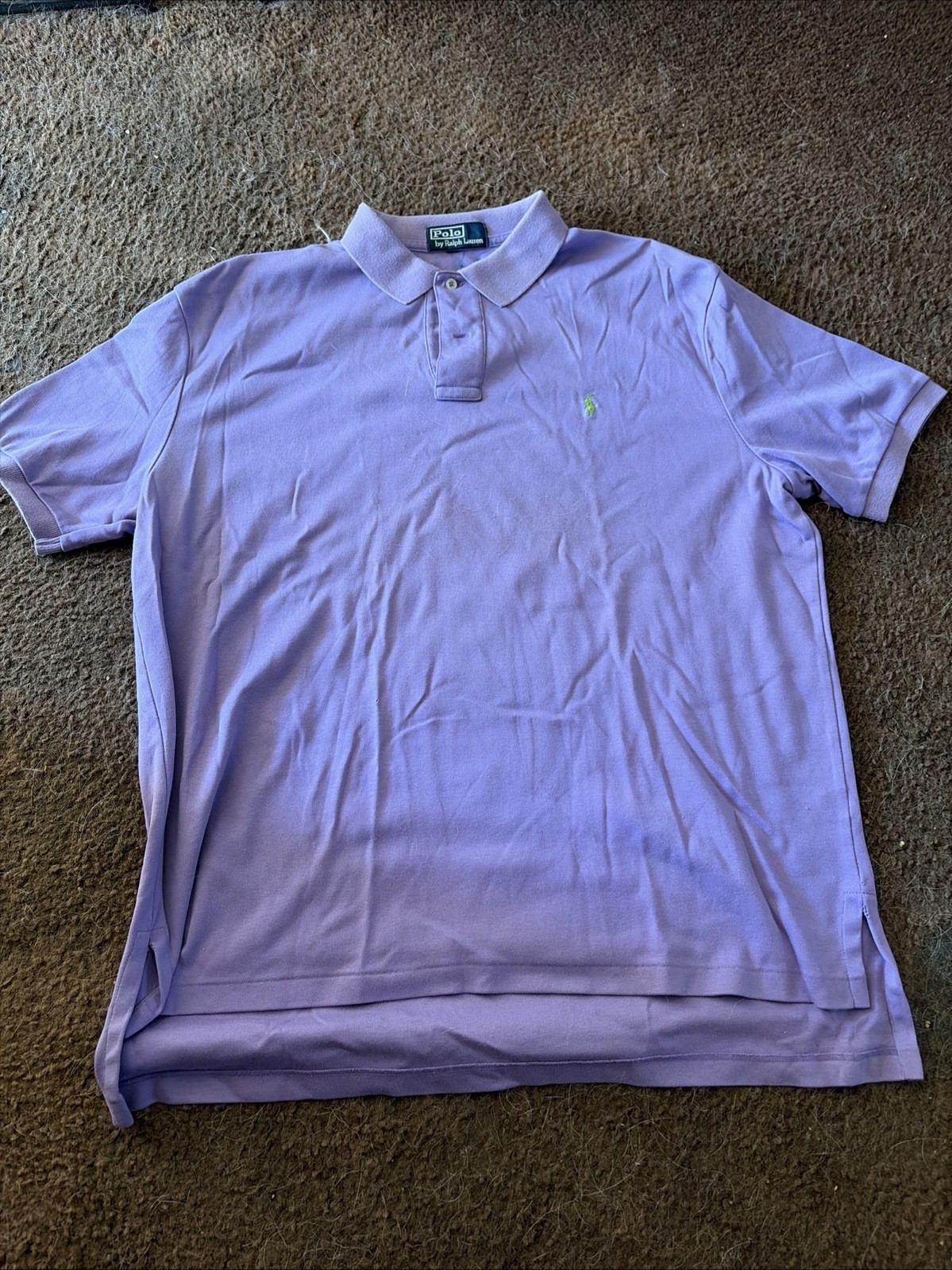 VINTAGE RALPH LAUREN POLO SHIRTS RED AND PALE PURPLE. VINTAGE RALPH LAUREN POLO SHIRTS RED AND PALE PURPLE.