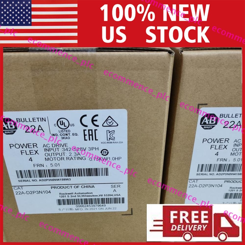 NEW PLC 22A-D2P3N104 /A Powerflex 4 AC Drive 1HP Surplus New 22A D2P3N104